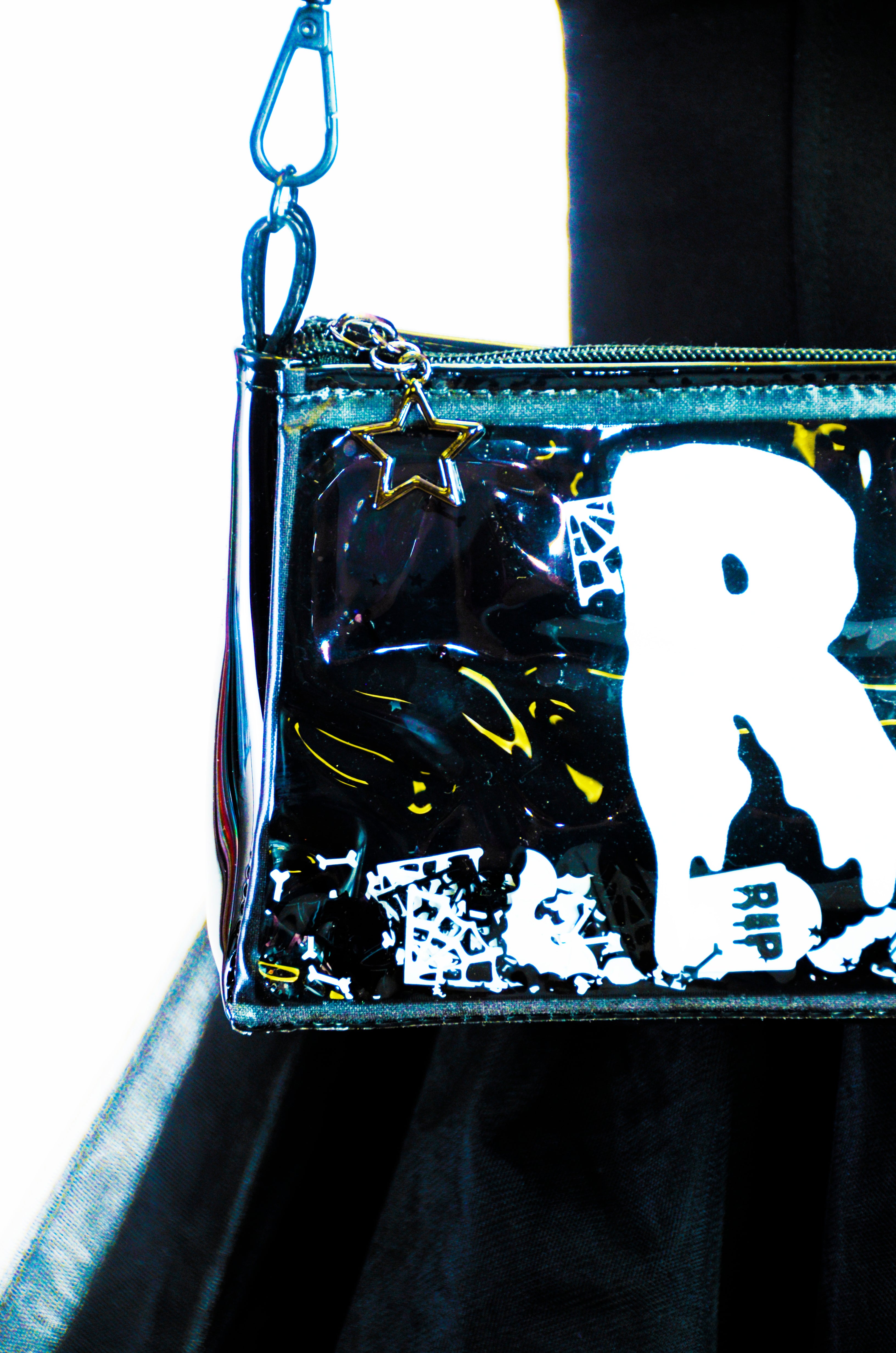 Liquid Glitter Mini Zip Purse - Creature of the Night