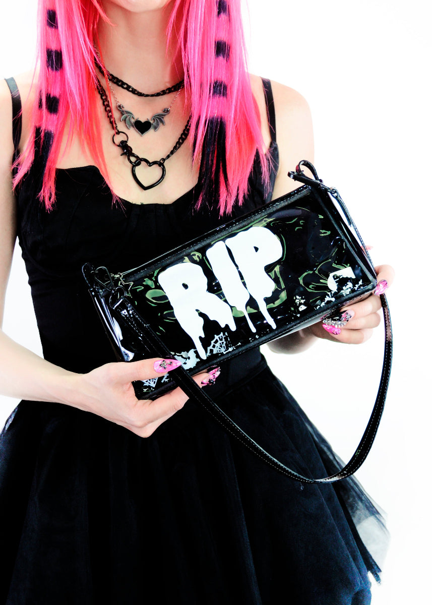Liquid Glitter Mini Zip Purse - Creature of the Night