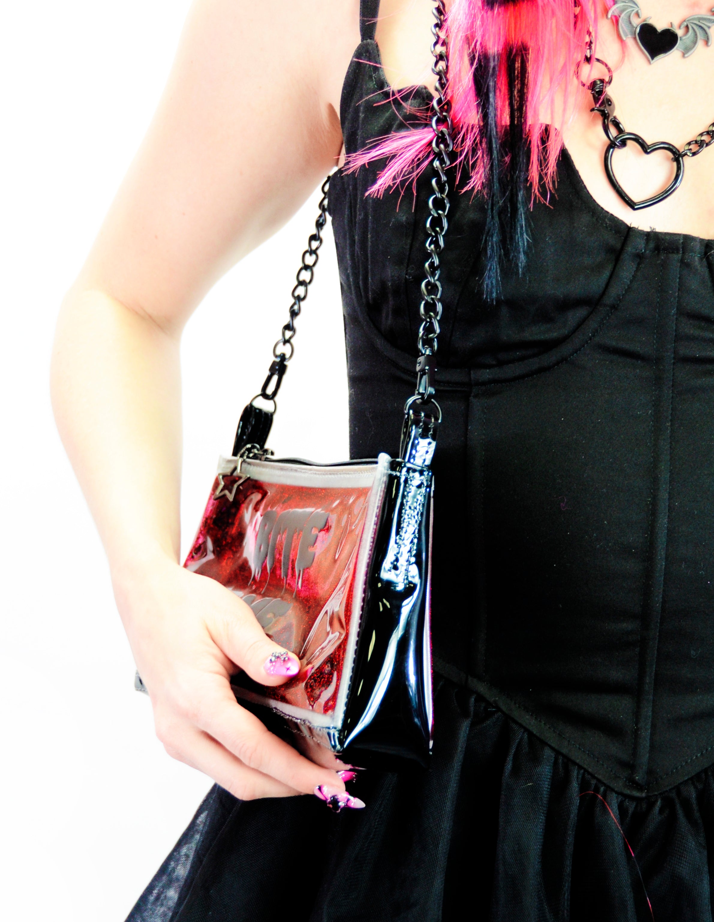 Glitter Goo Mini Zip Purse - Bite Me