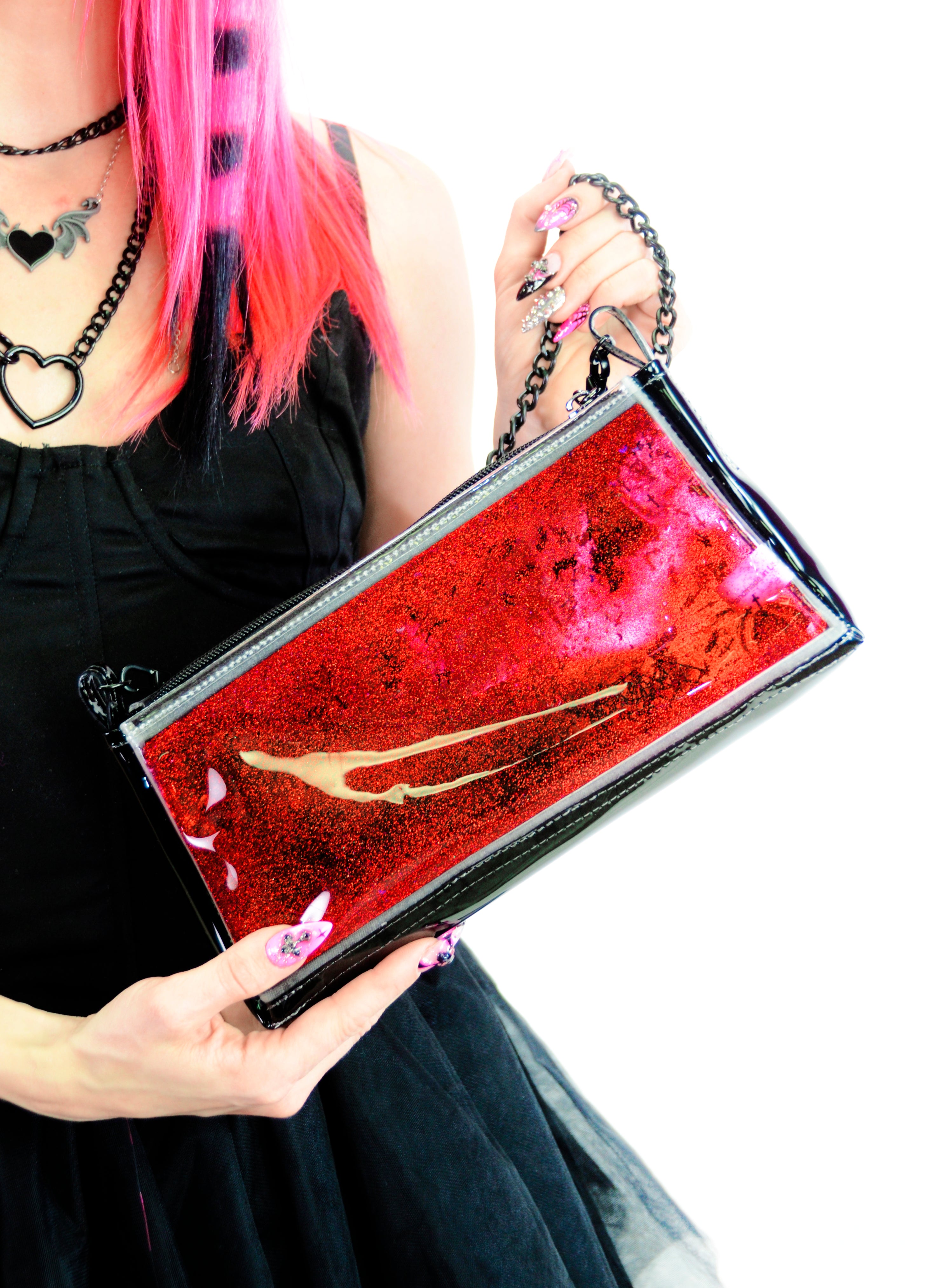 Glitter Goo Mini Zip Purse - Bite Me