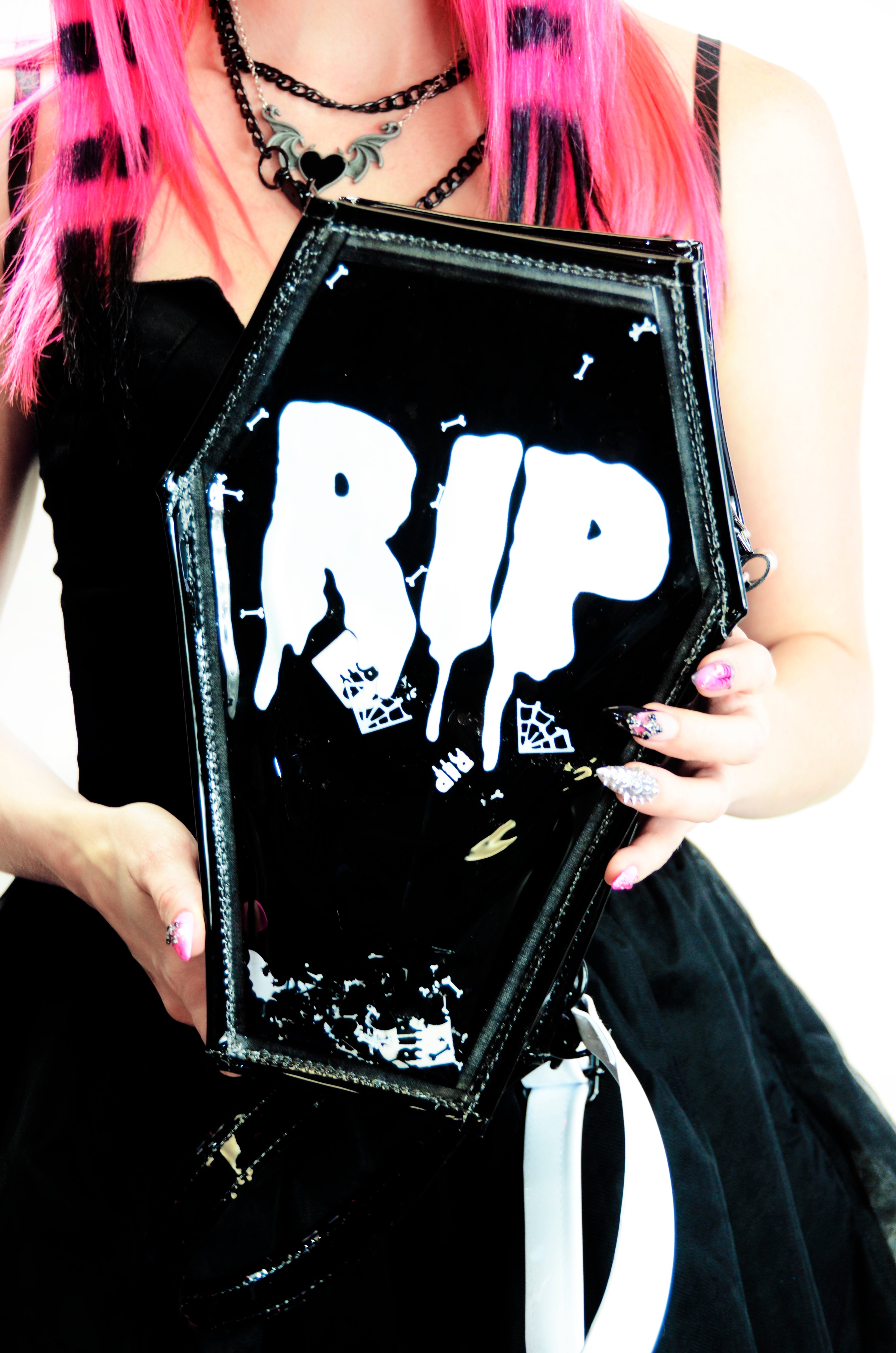 Liquid Glitter Coffin Backpack/ Crossbody - Creature of the Night - PRE ORDER