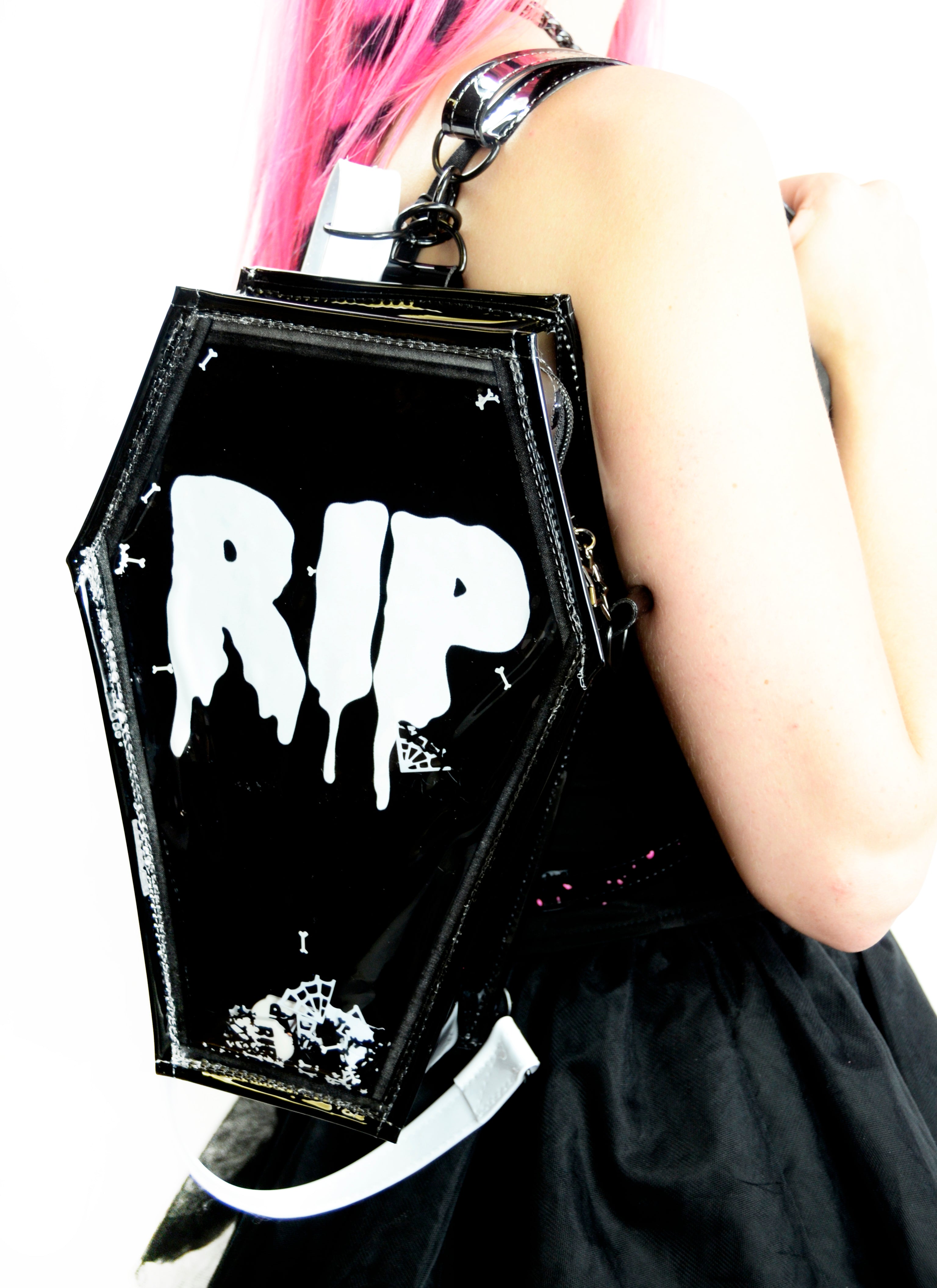 Liquid Glitter Coffin Backpack/ Crossbody - Creature of the Night - PRE ORDER