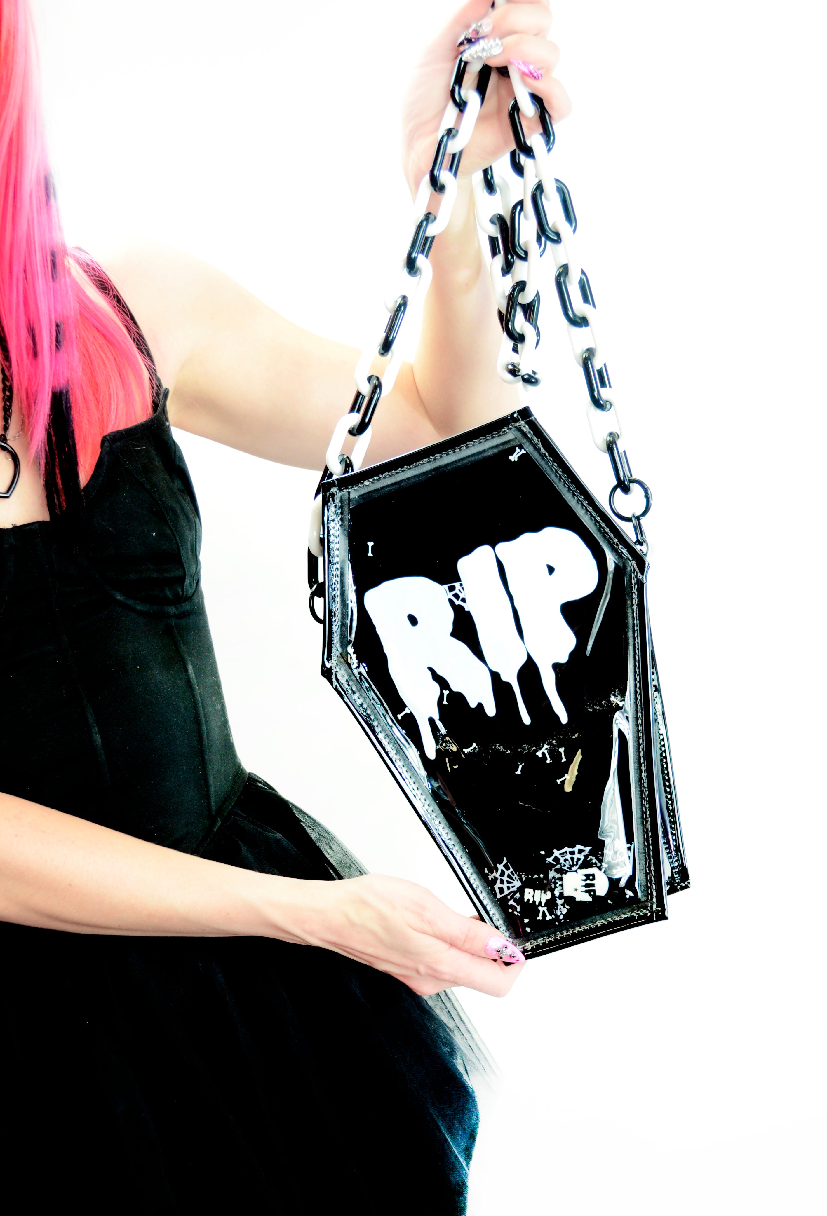 Liquid Glitter Coffin Backpack/ Crossbody - Creature of the Night - PRE ORDER