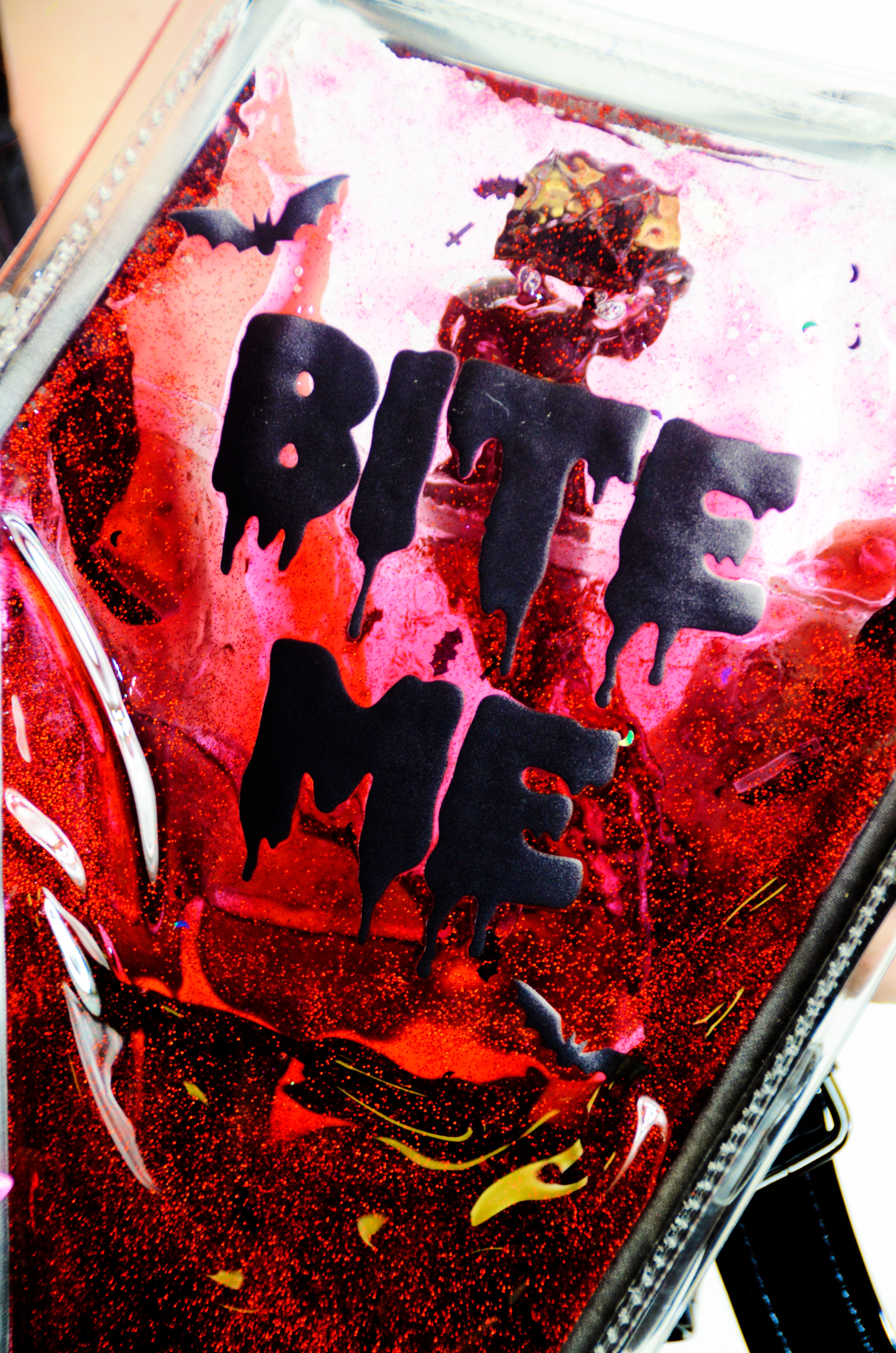 Glitter Goo Coffin Backpack/Crossbody - Bite Me - PRE ORDER