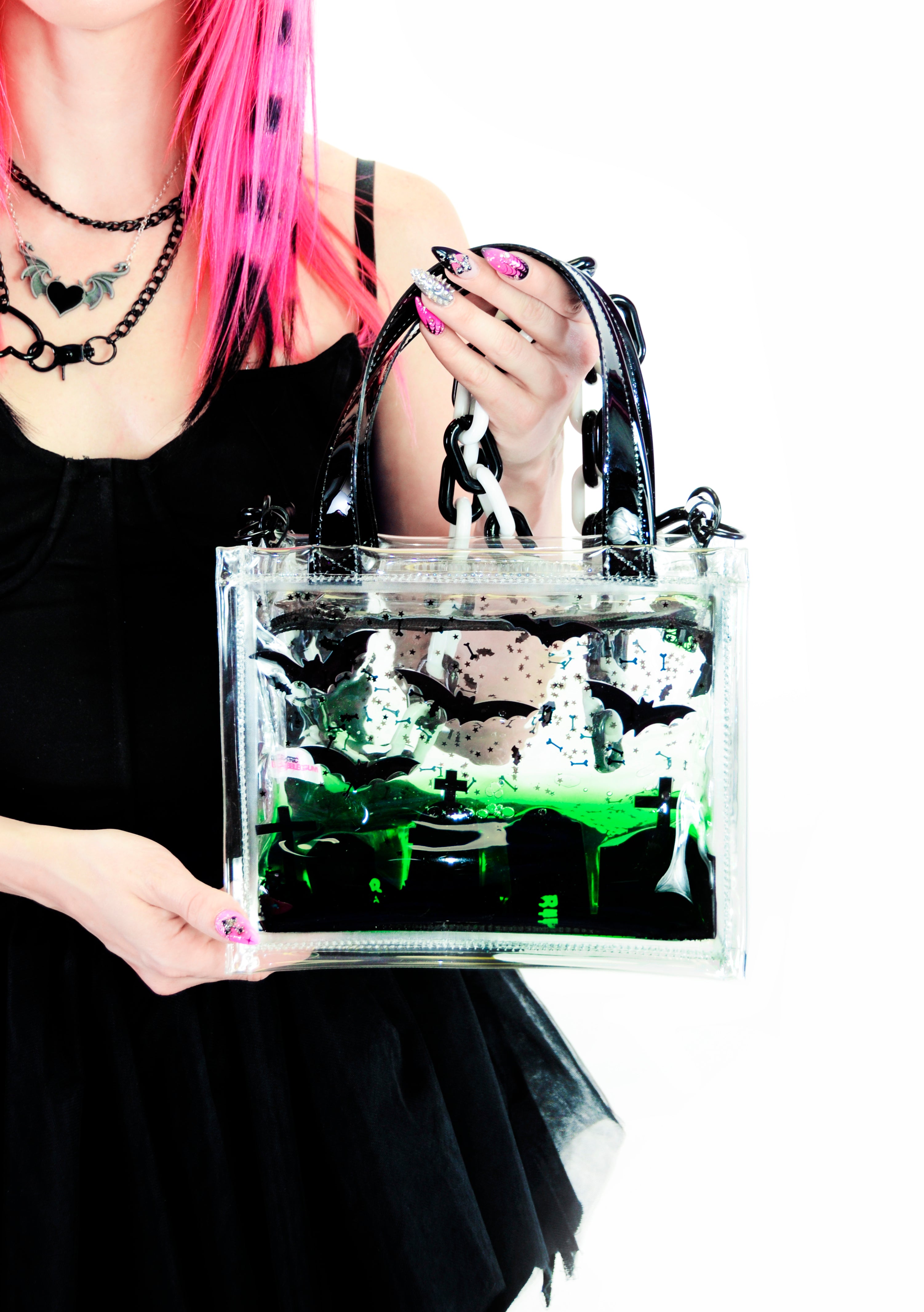 Liquid Glitter Mini Tote - Graveyard Smash - PRE ORDER