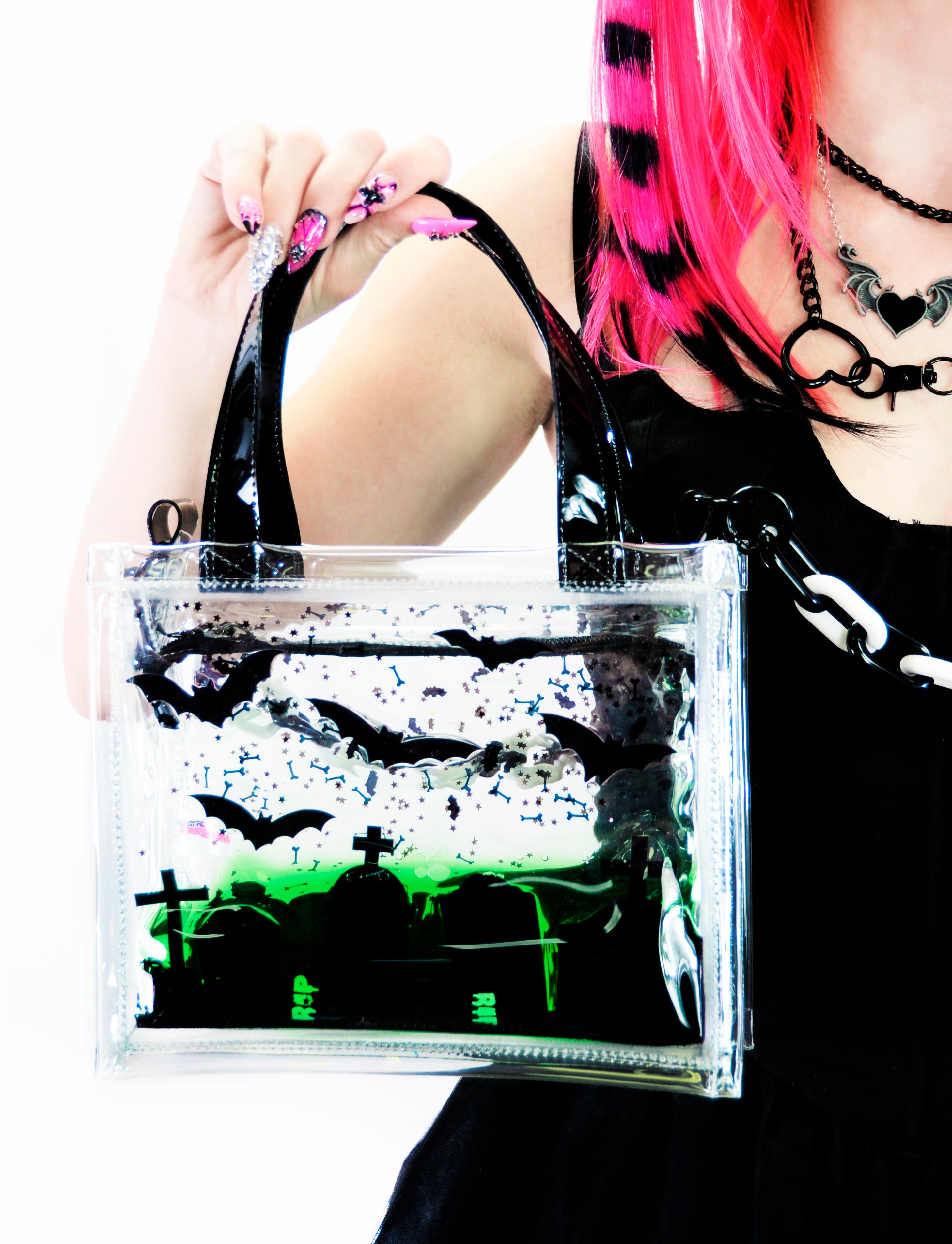 Liquid Glitter Mini Tote - Graveyard Smash - PRE ORDER