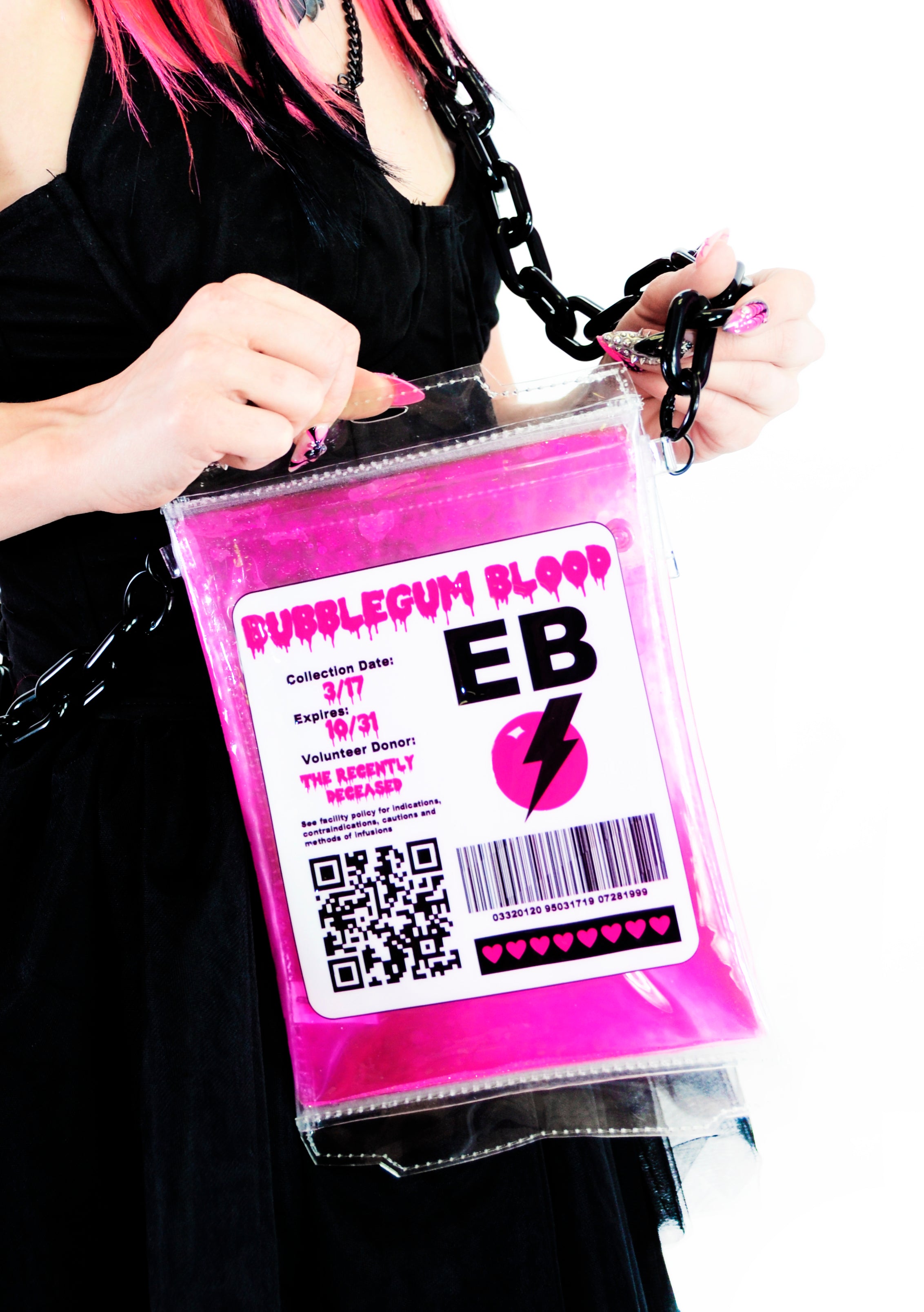 Liquid Blood Bag Purse - Bubblegum Blood