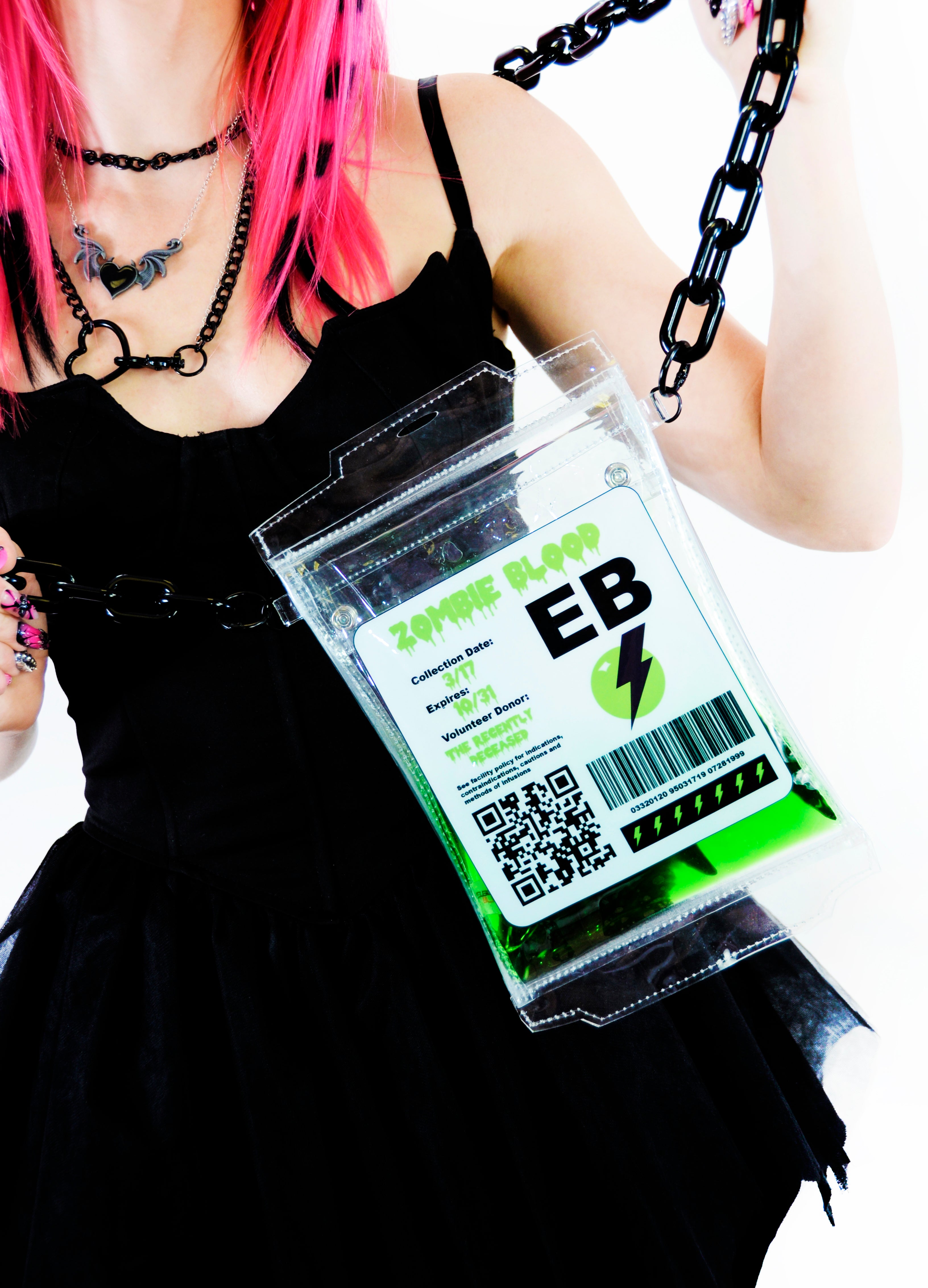 Liquid Blood Bag Purse - Zombie Blood