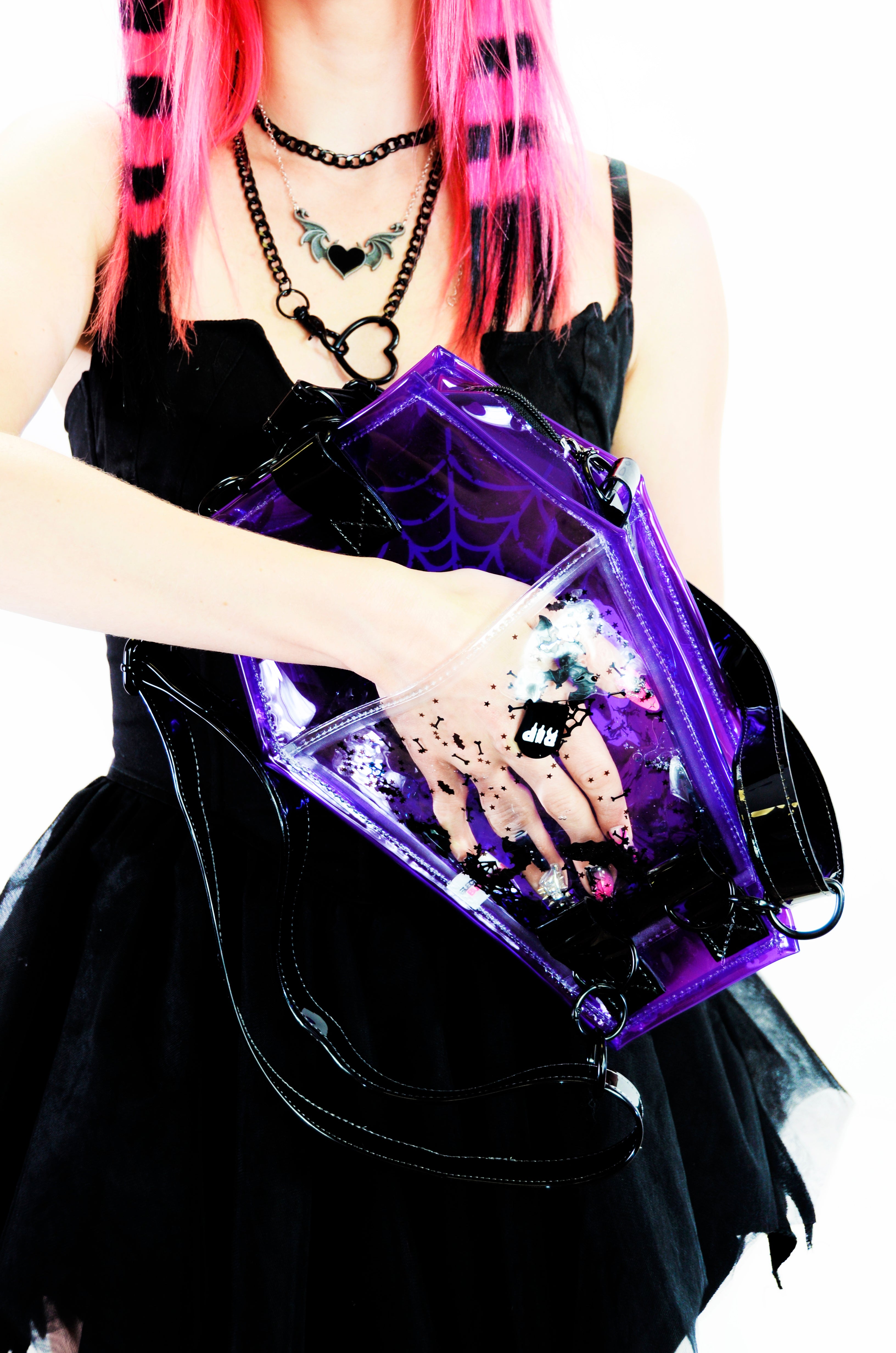 Liquid Glitter Coffin Backpack/Crossbody - Lil Terror - PRE ORDER