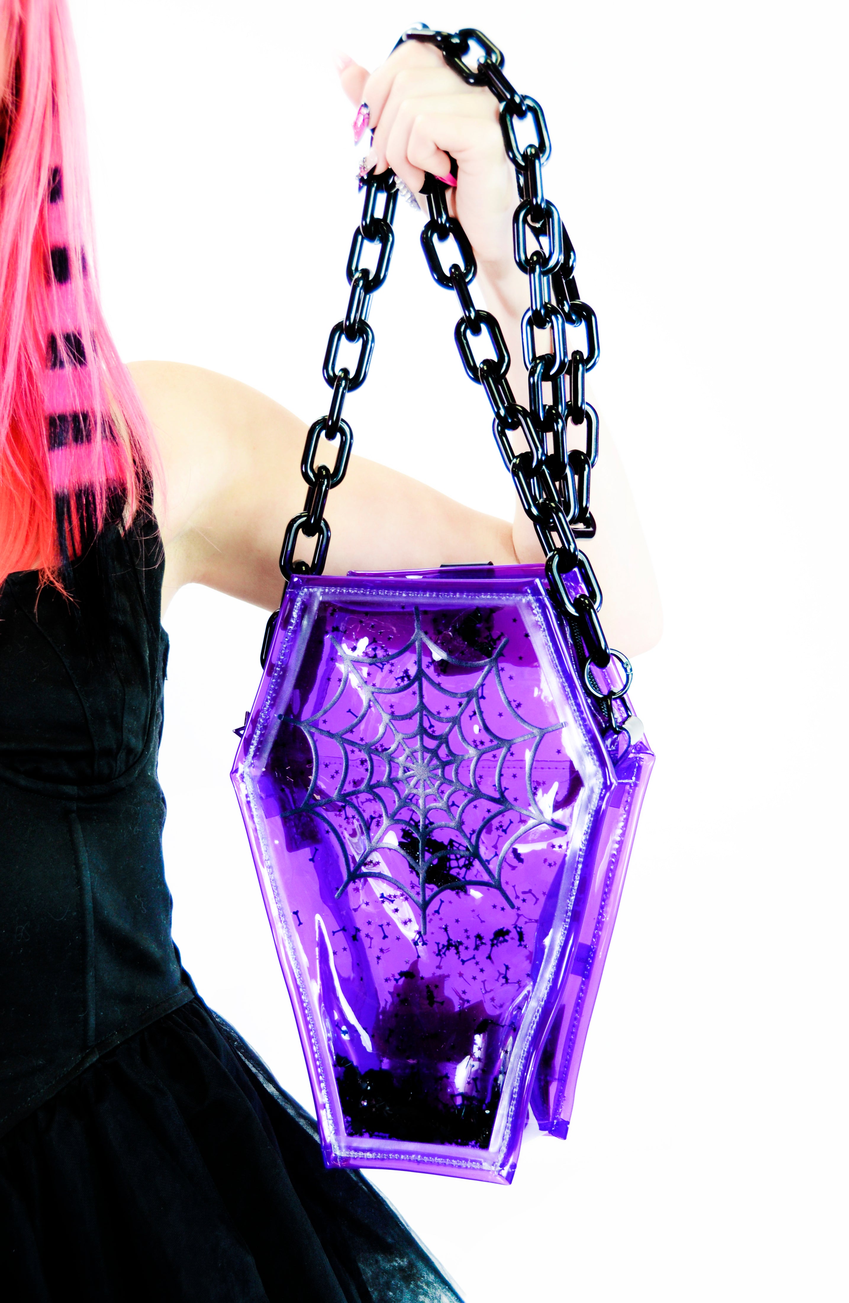 Liquid Glitter Coffin Backpack/Crossbody - Lil Terror - PRE ORDER