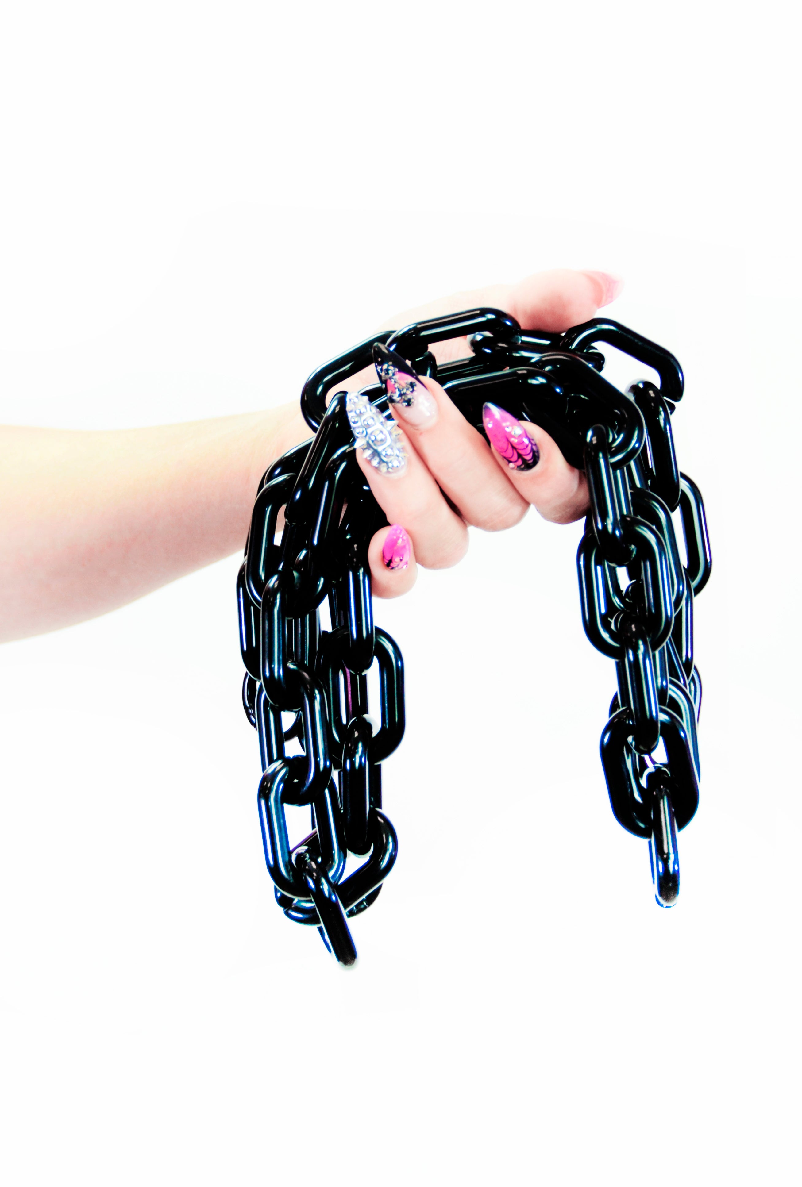 Black Acrylic Crossbody Chain Strap