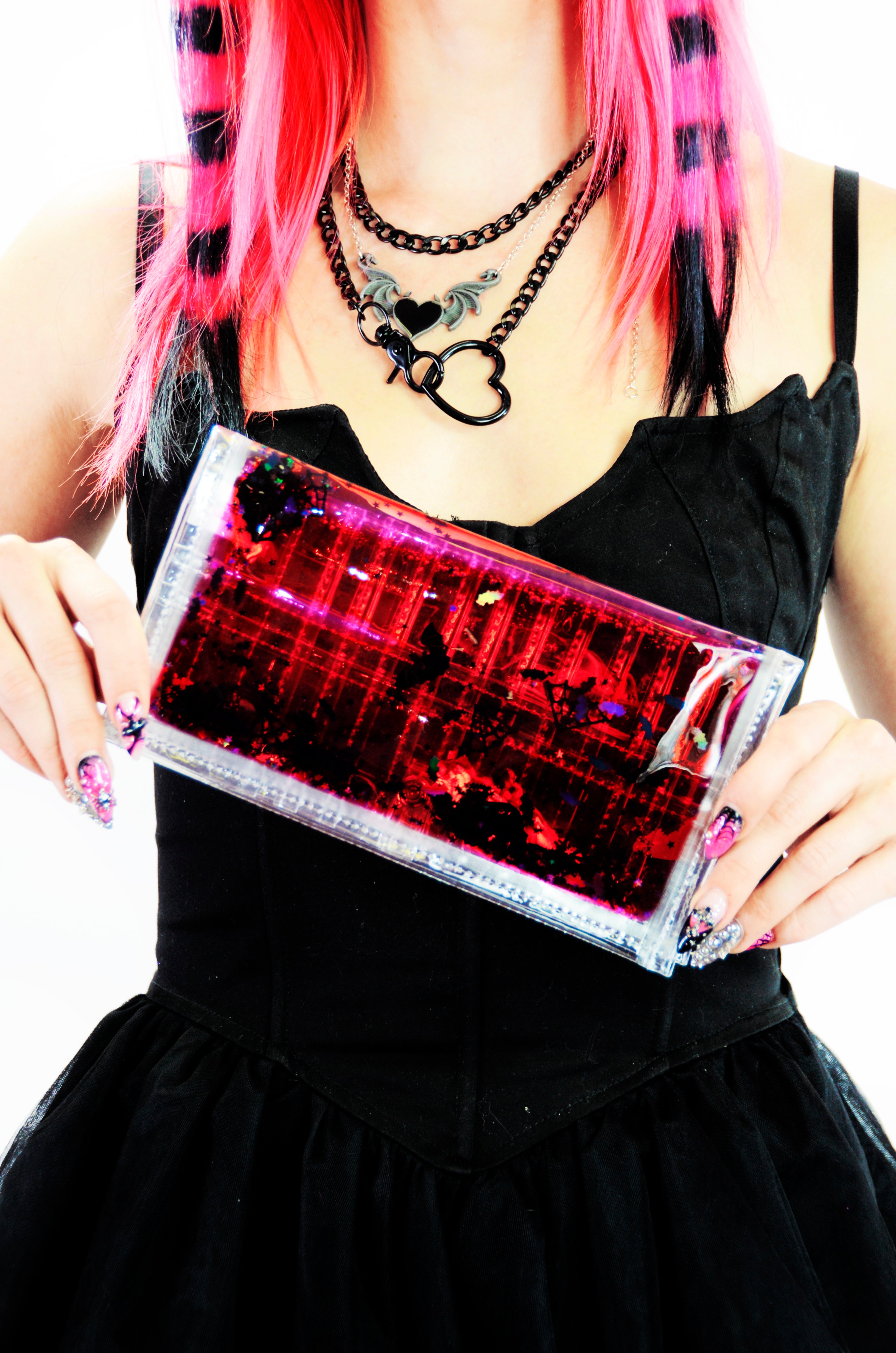 Liquid Glitter Large Wallet - Blood Thirsty