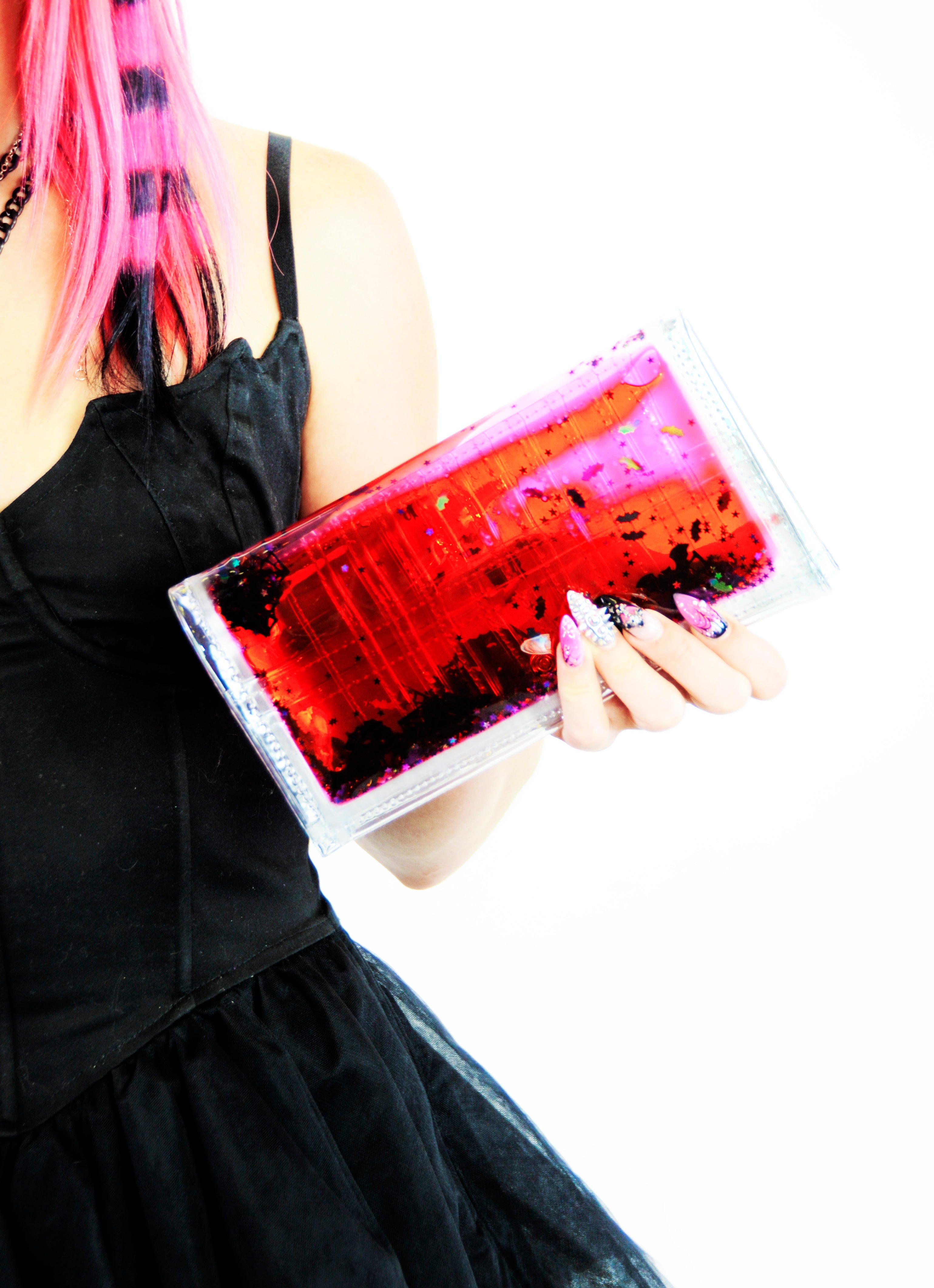 Liquid Glitter Large Wallet - Blood Thirsty