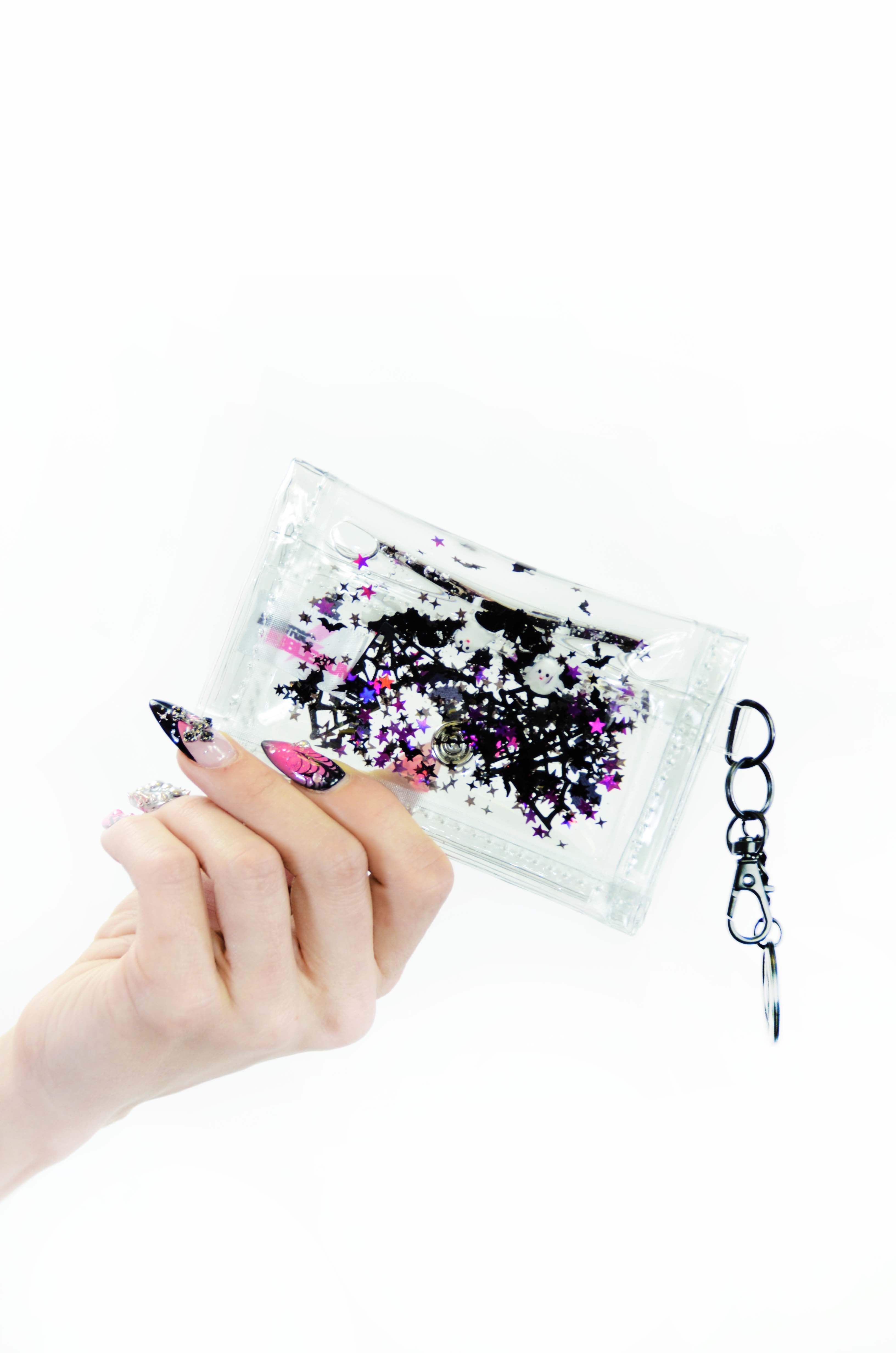 Glitter Goo Tiny Wallet - Ghostly Greetings - Electric Bubblegum