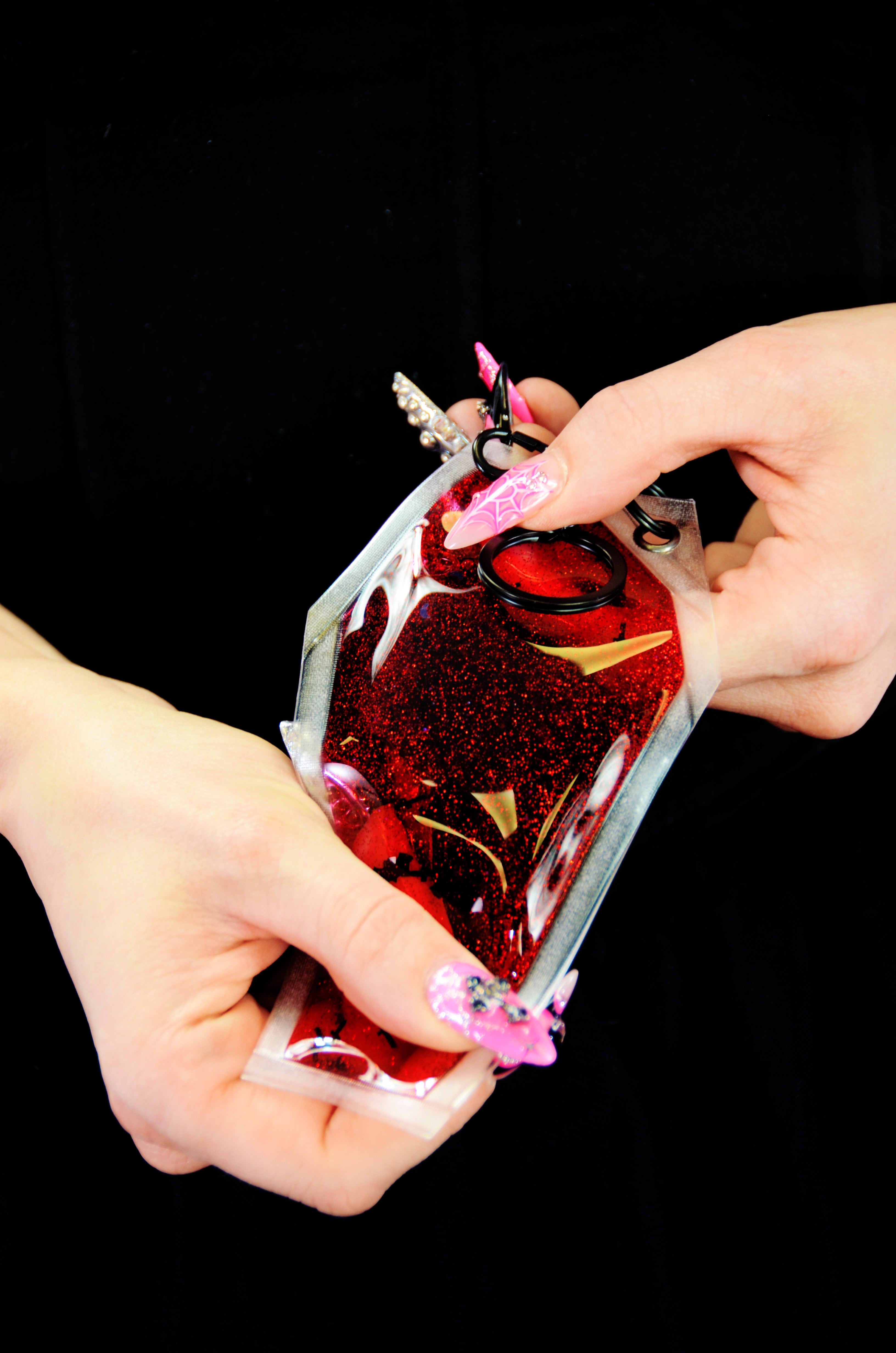 Glitter Goo Coffin Keychain - Bite Me