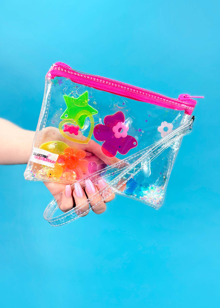 Liquid Glitter Wristlet - Rainbow Rave - Electric Bubblegum