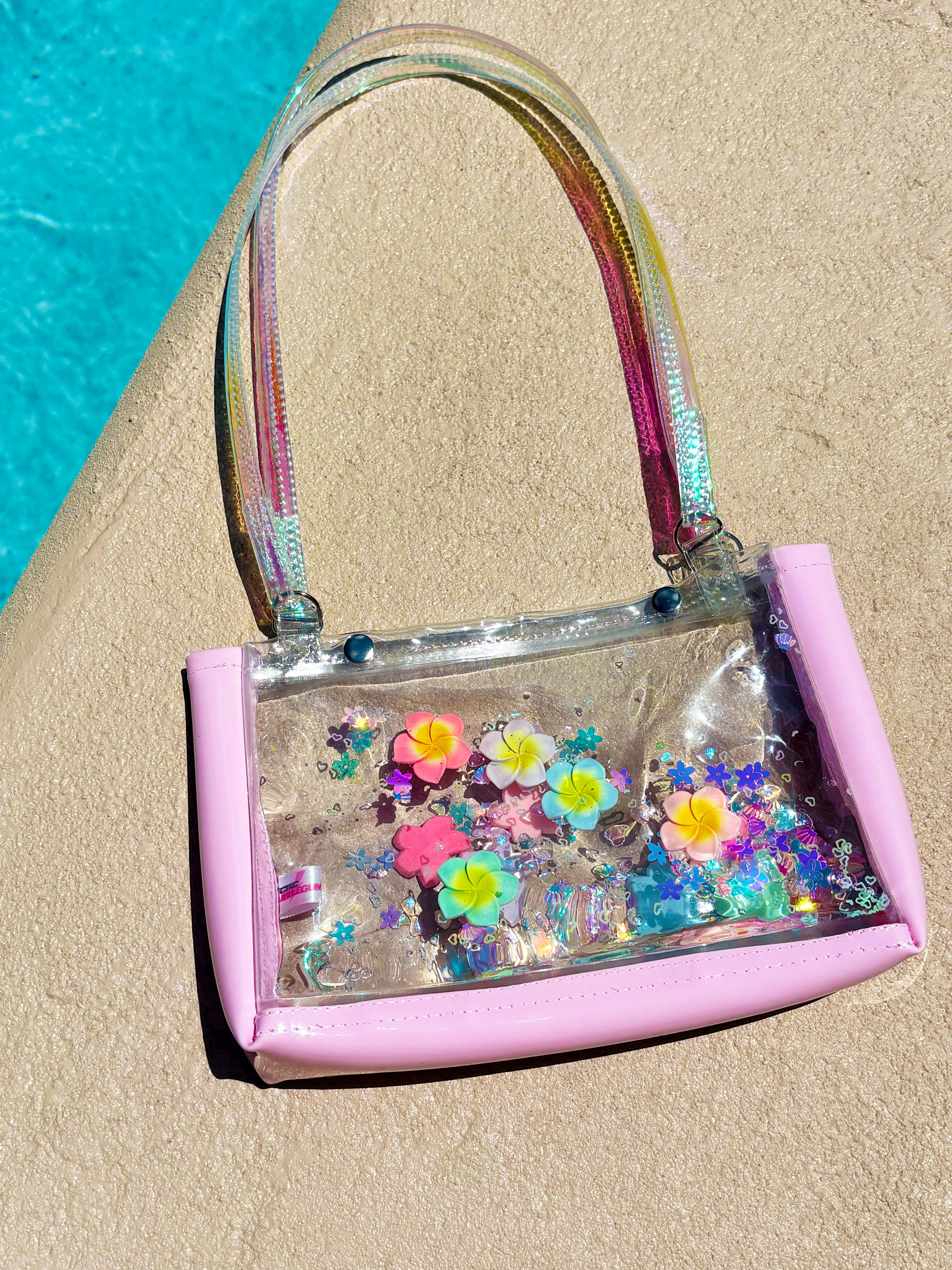 Liquid Glitter Snap Purse - Tropical Crush