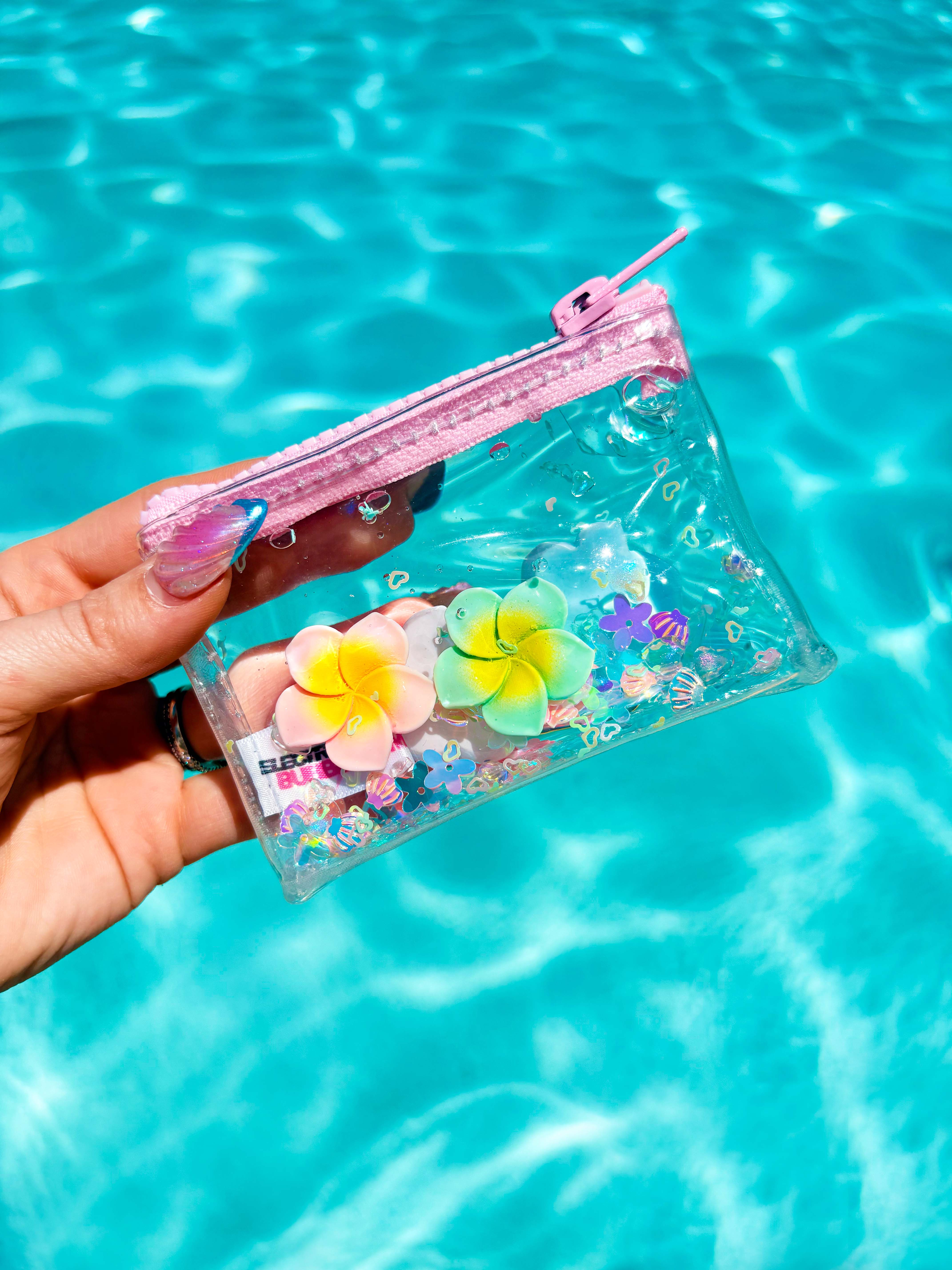 Liquid Glitter Coin Purse - Tropical Crush