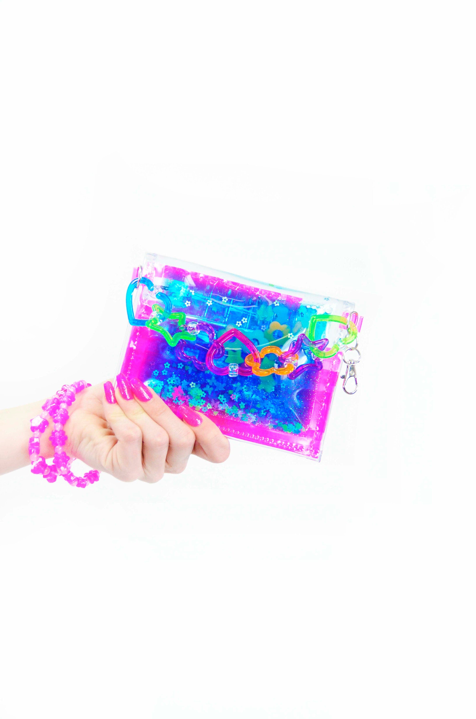 Glitter Goo Mini Wallet - Neon Daze - Electric Bubblegum