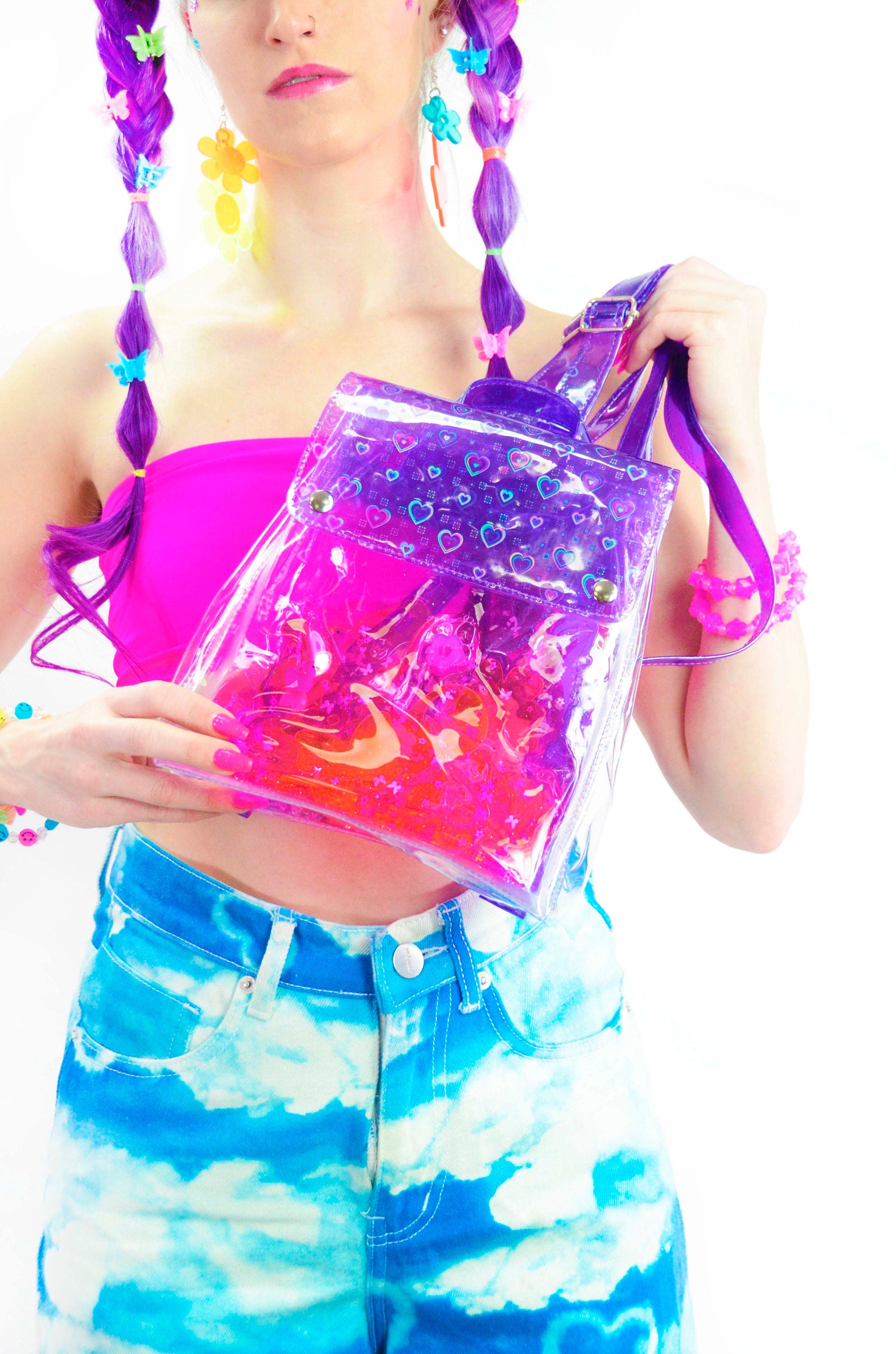 Glitter Goo Mini Bucket Backpack - Electric Serotonin - Electric Bubblegum