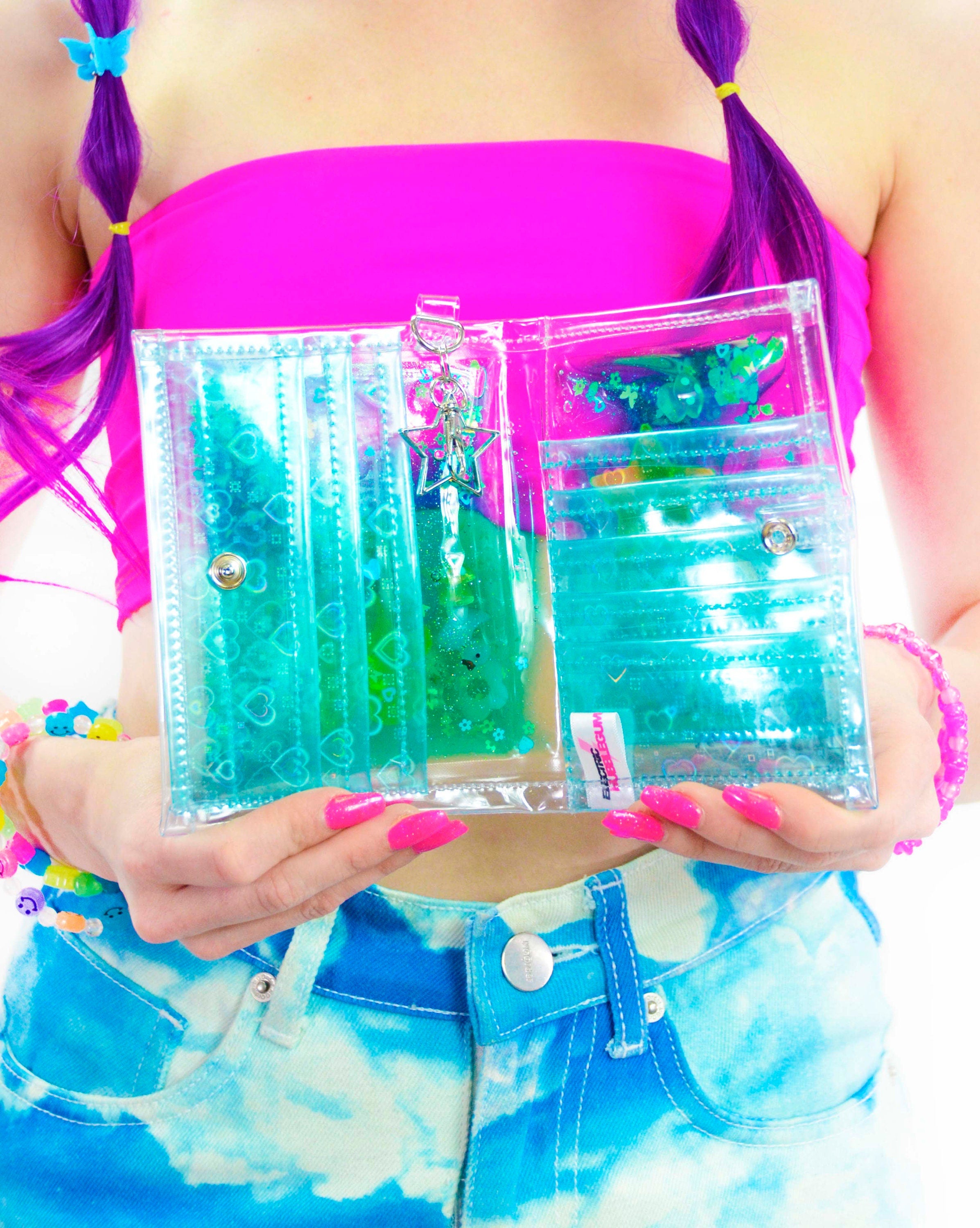 Glitter Goo Mini Wallet - Electric Trip - Electric Bubblegum