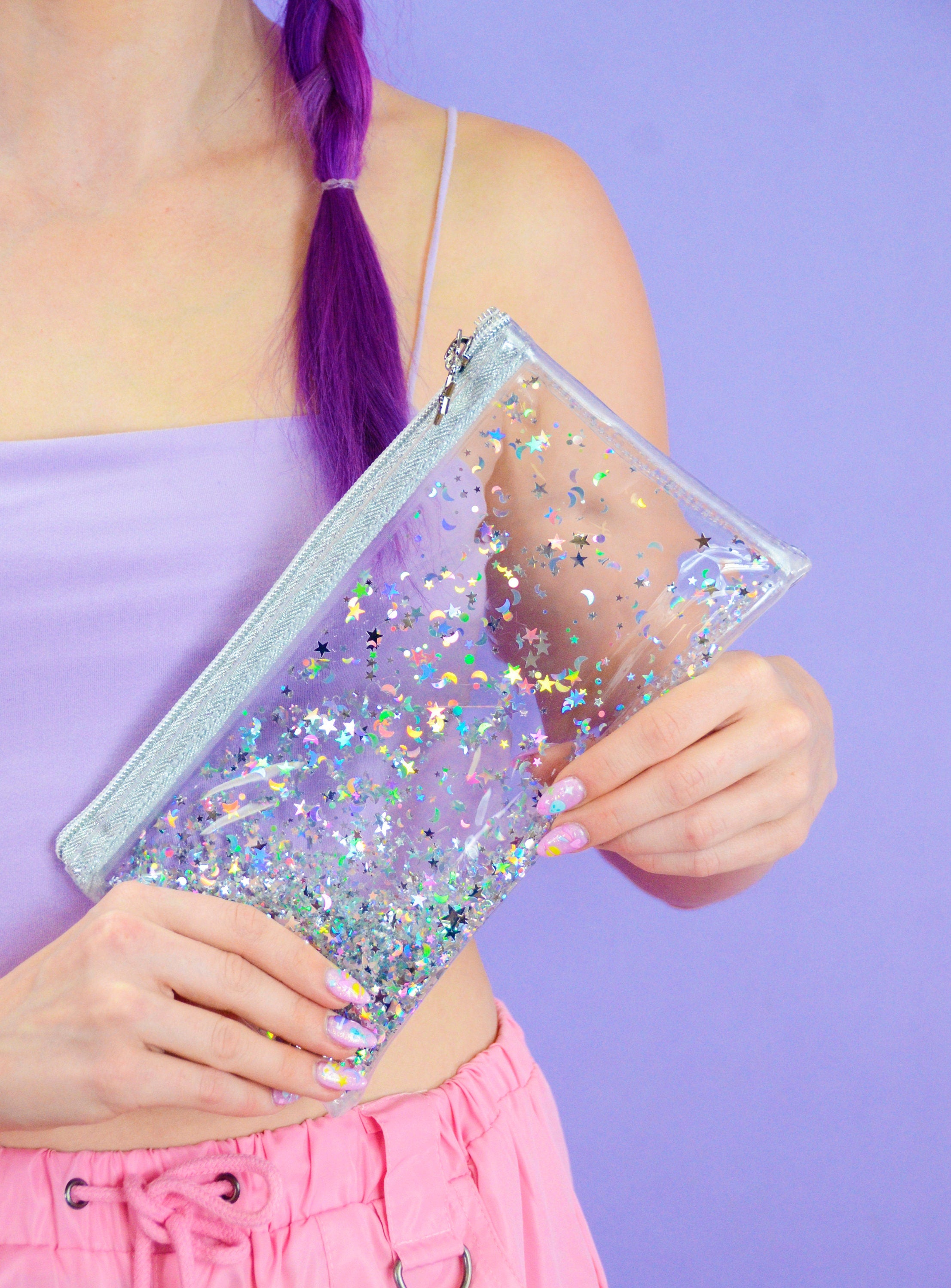 Liquid Glitter Pencil Case - Disco Diva