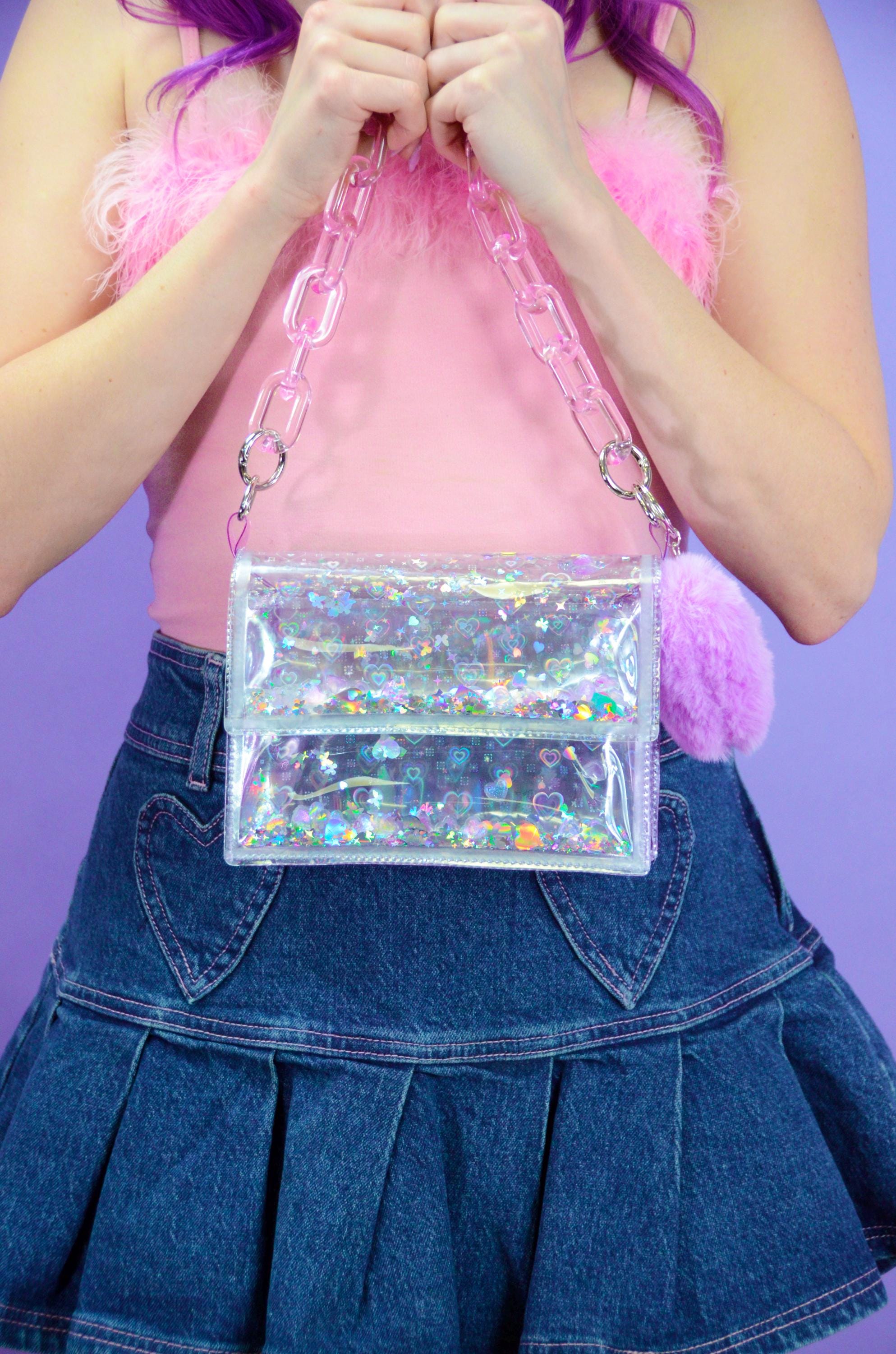 Liquid Glitter Mini Purse - Popstar