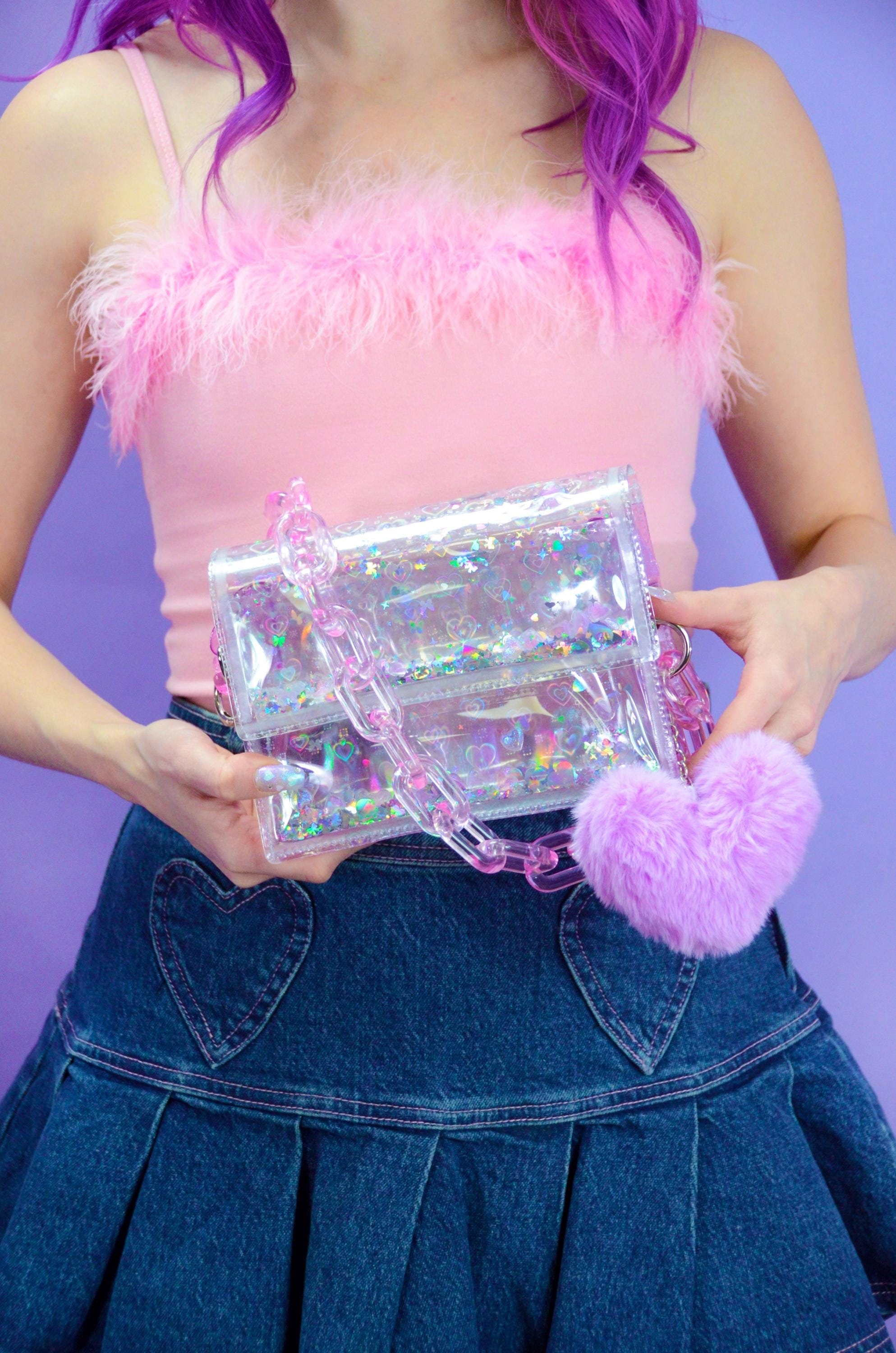 Liquid Glitter Mini Purse - Popstar