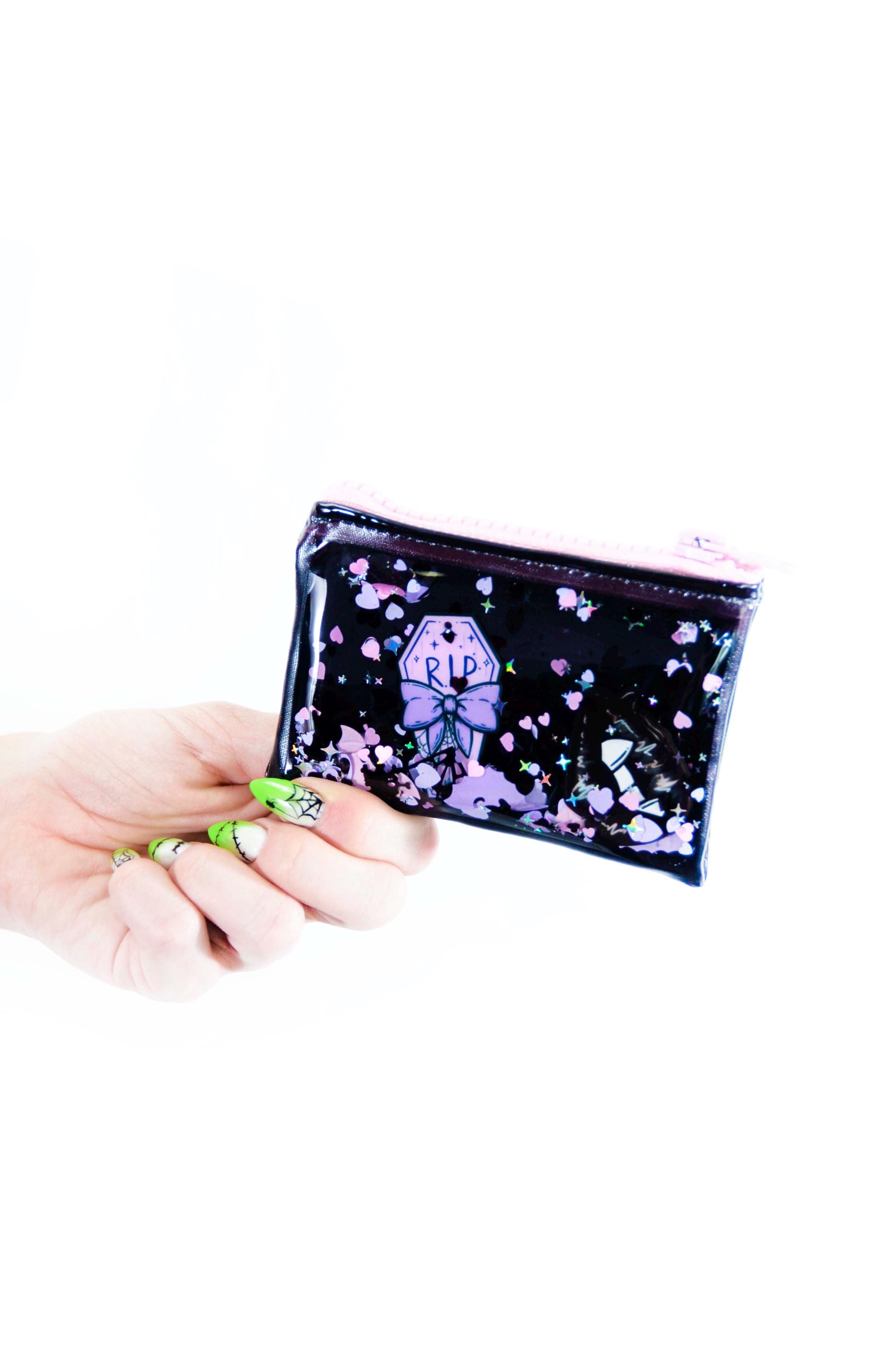 Liquid Glitter Coin Purse - Died Pretty - Electric Bubblegum