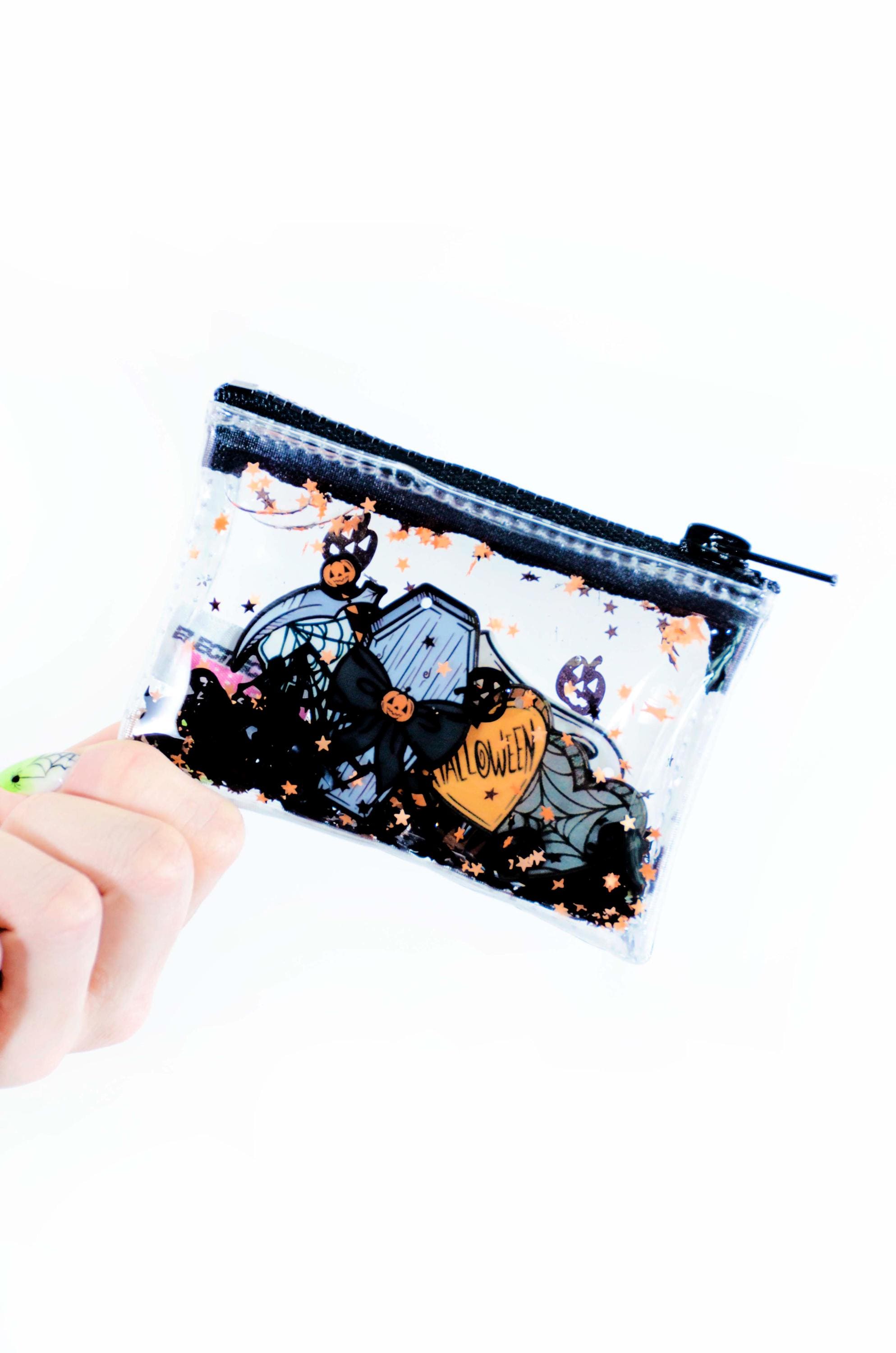 Liquid Glitter Coin Purse - Haunted Season - Electric Bubblegum