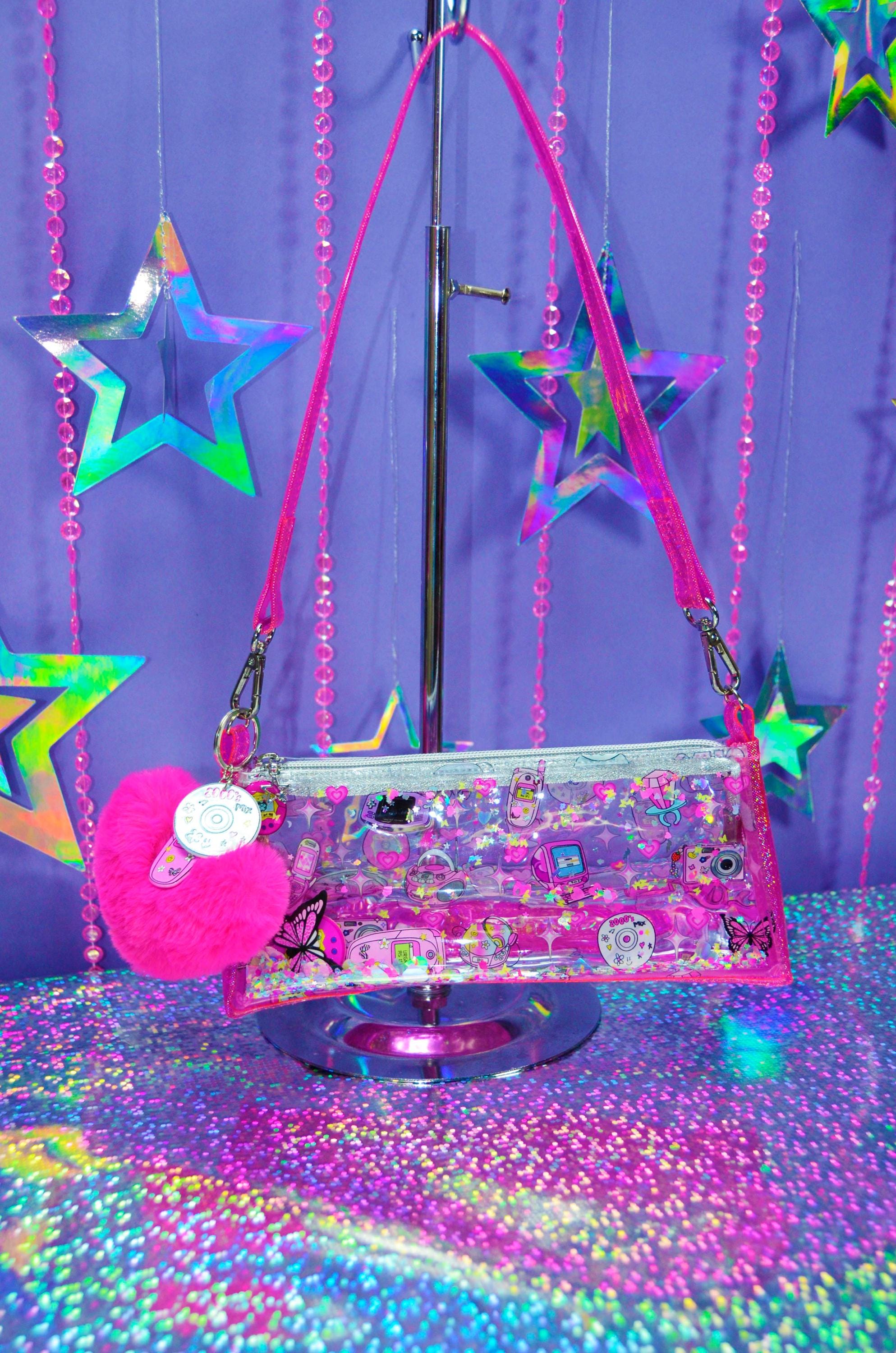 Liquid Glitter Mini Zip Purse - Dot Com Cutie