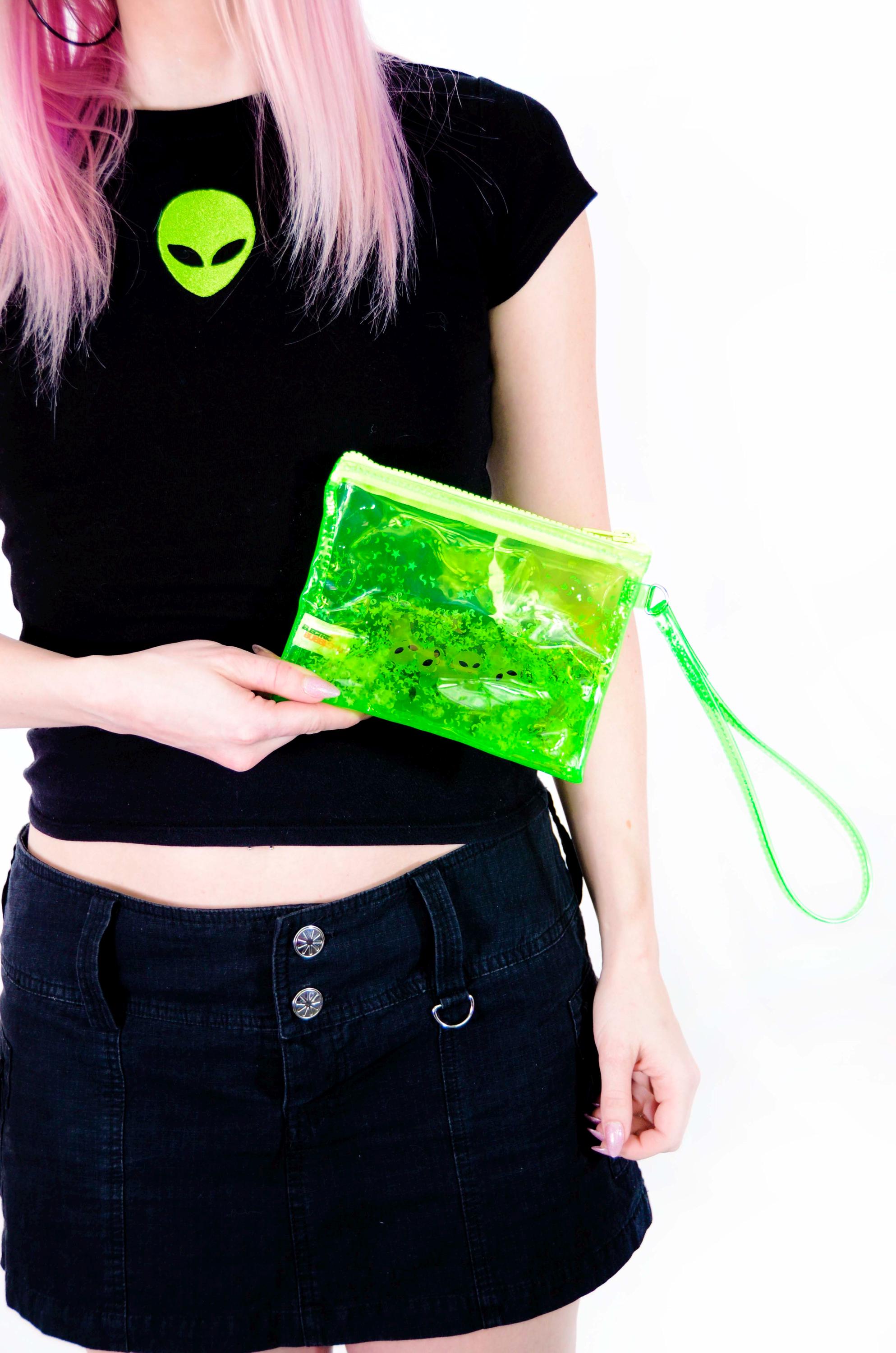 Glitter Goo Wristlet - Attack on Mars - Green - Electric Bubblegum
