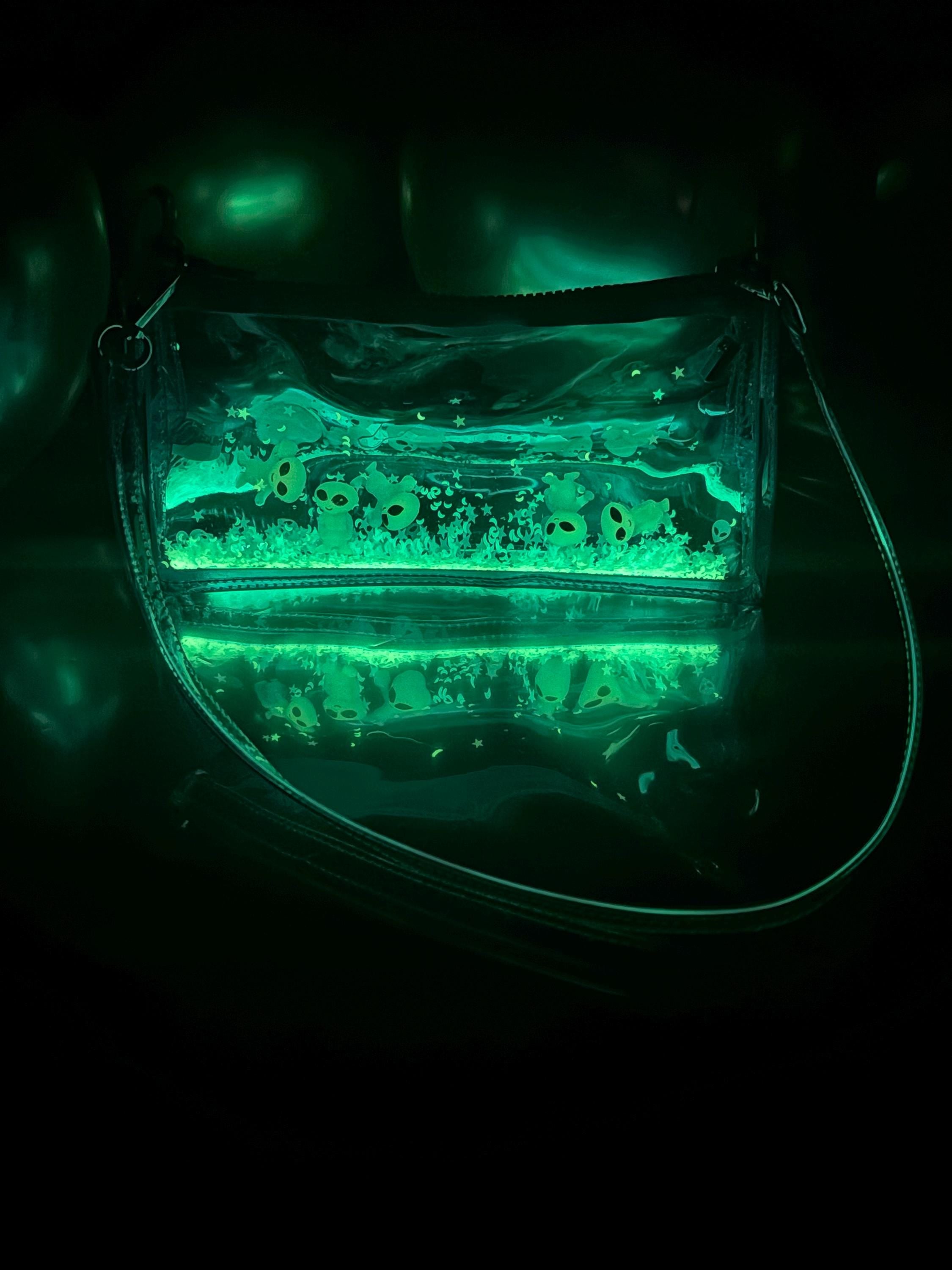 Glitter Goo Mini Zip Purse - Attack on Mars - Blue - Electric Bubblegum