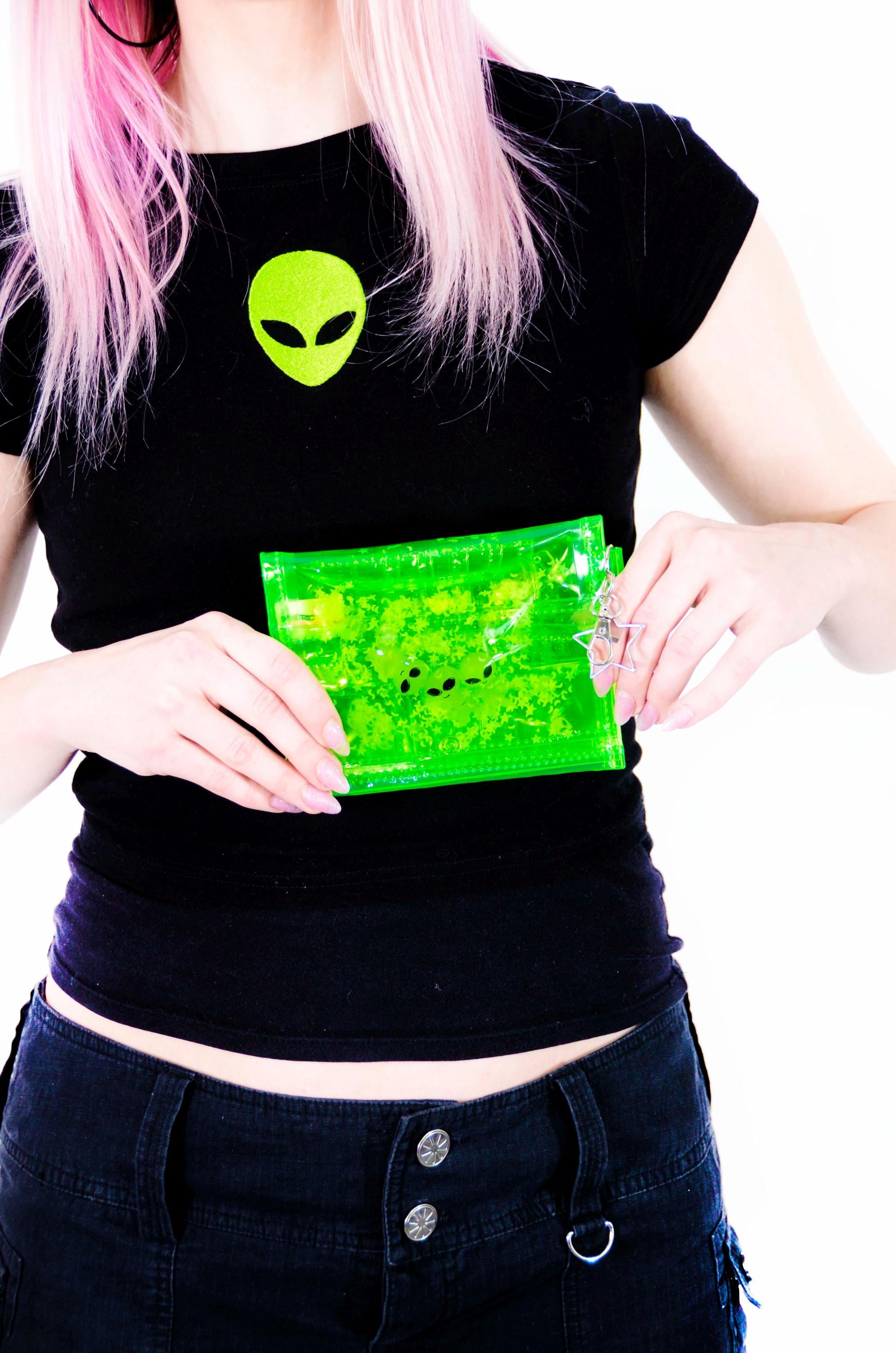 Glitter Goo Mini Wallet - Attack on Mars - Green - Electric Bubblegum