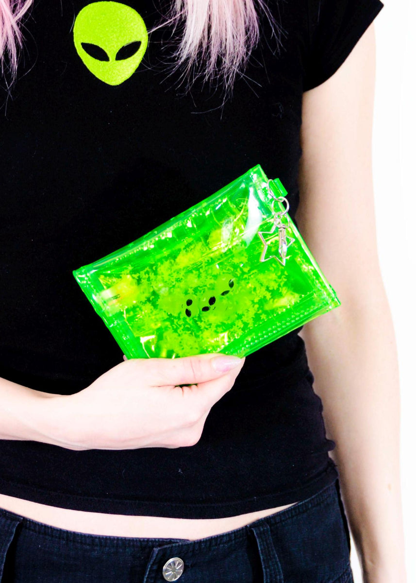 Glitter Goo Mini Wallet - Attack on Mars - Green - Electric Bubblegum