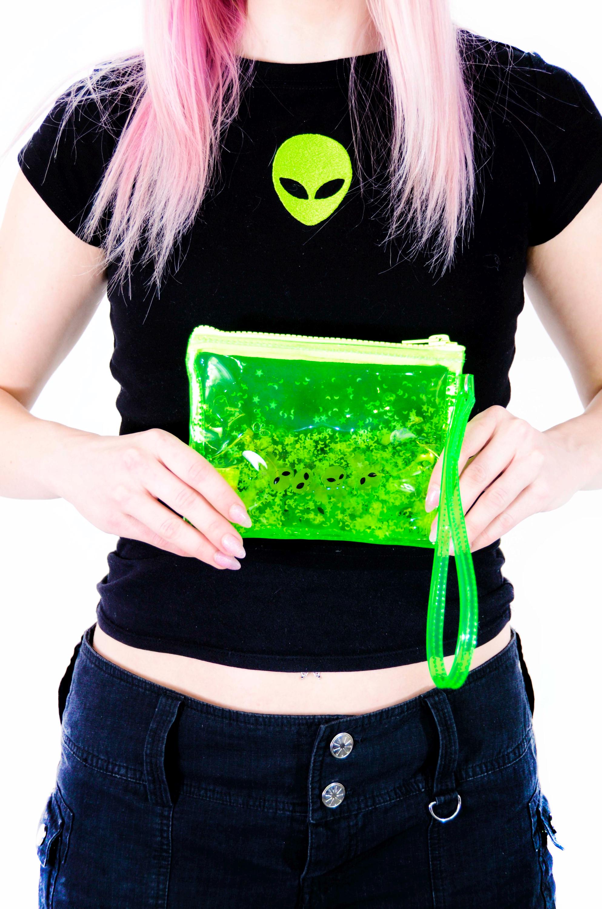 Glitter Goo Wristlet - Attack on Mars - Green - Electric Bubblegum