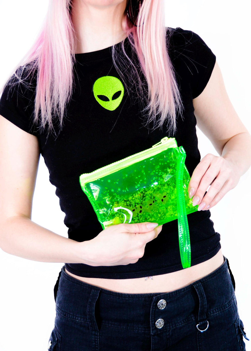 Glitter Goo Wristlet - Attack on Mars - Green - Electric Bubblegum