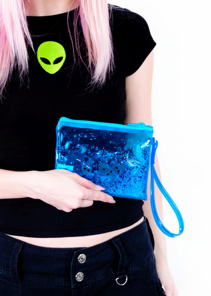 Glitter Goo Wristlet - Attack on Mars - Blue - Electric Bubblegum