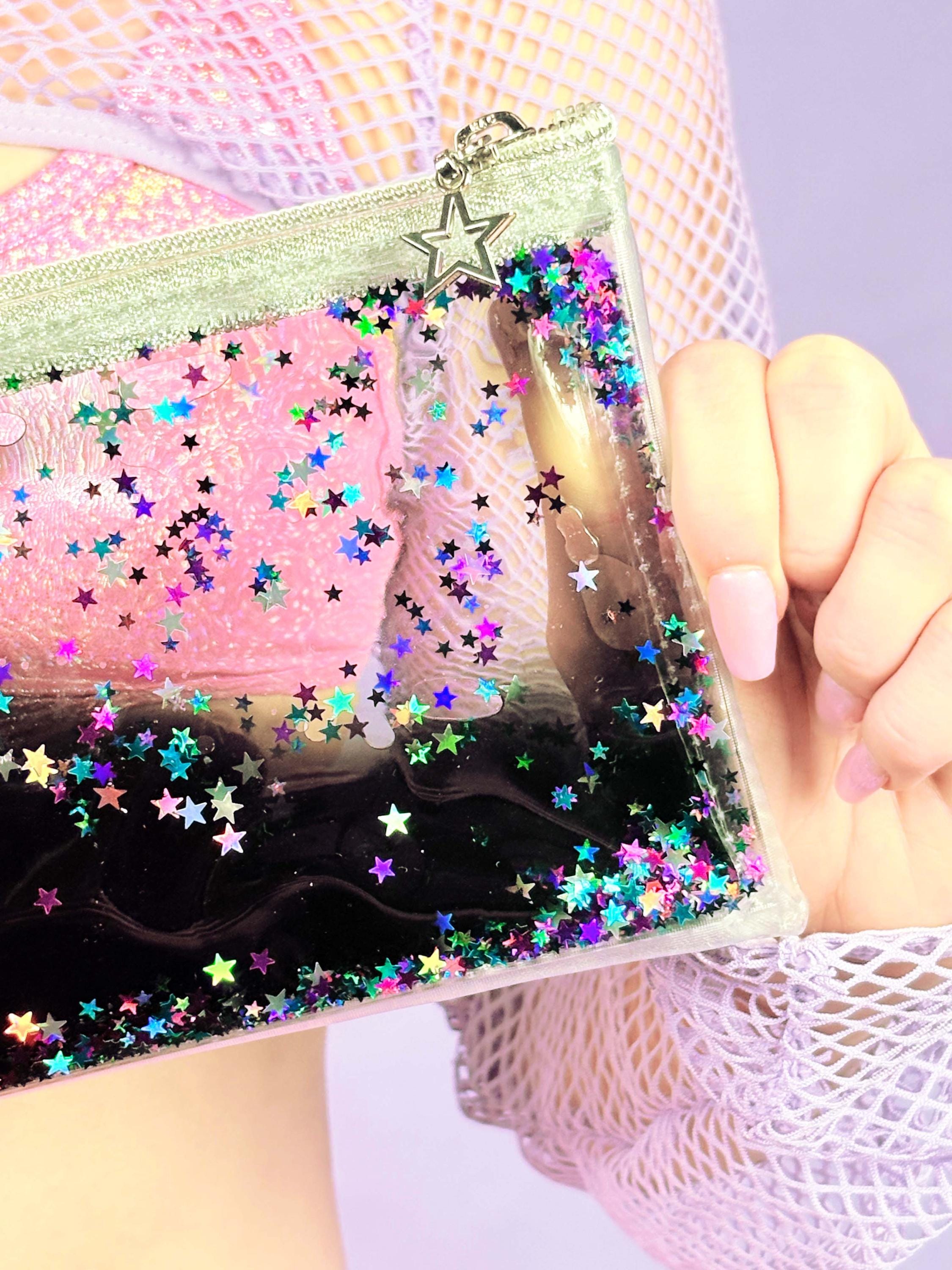 Liquid Glitter Pencil Case - Starchild - Electric Bubblegum