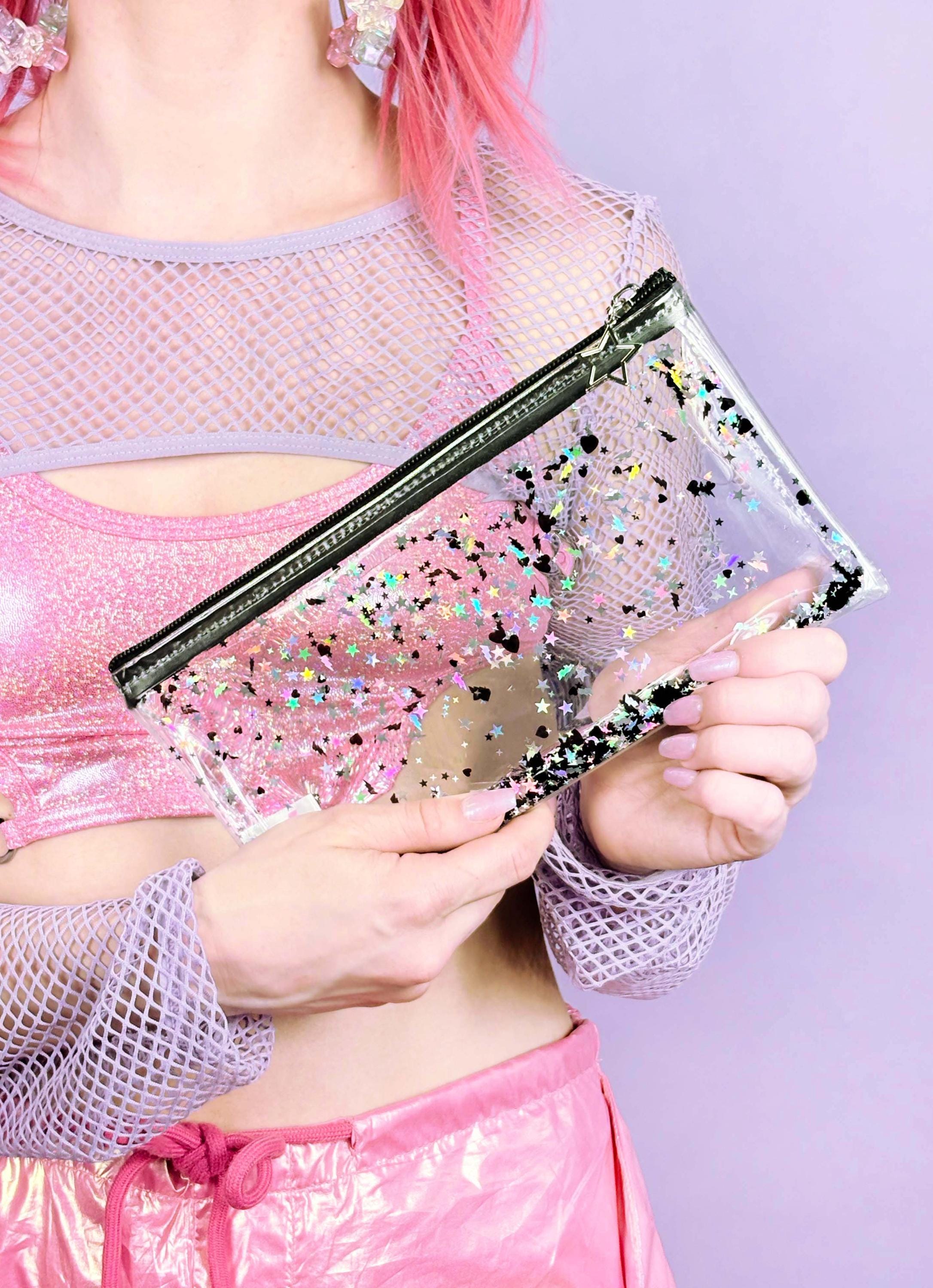 Liquid Glitter Pencil Case - High Voltage Vixen - Electric Bubblegum
