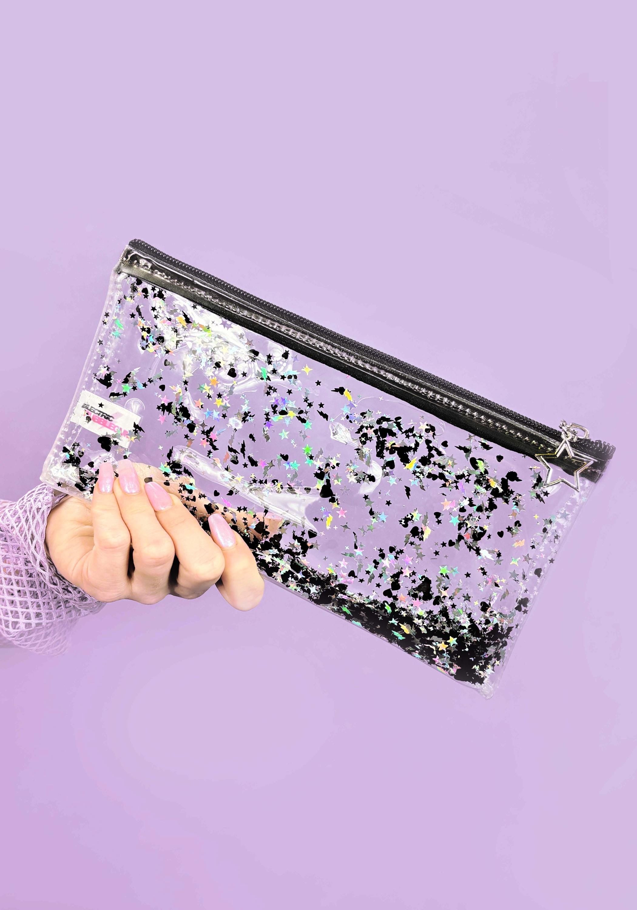 Liquid Glitter Pencil Case - High Voltage Vixen - Electric Bubblegum