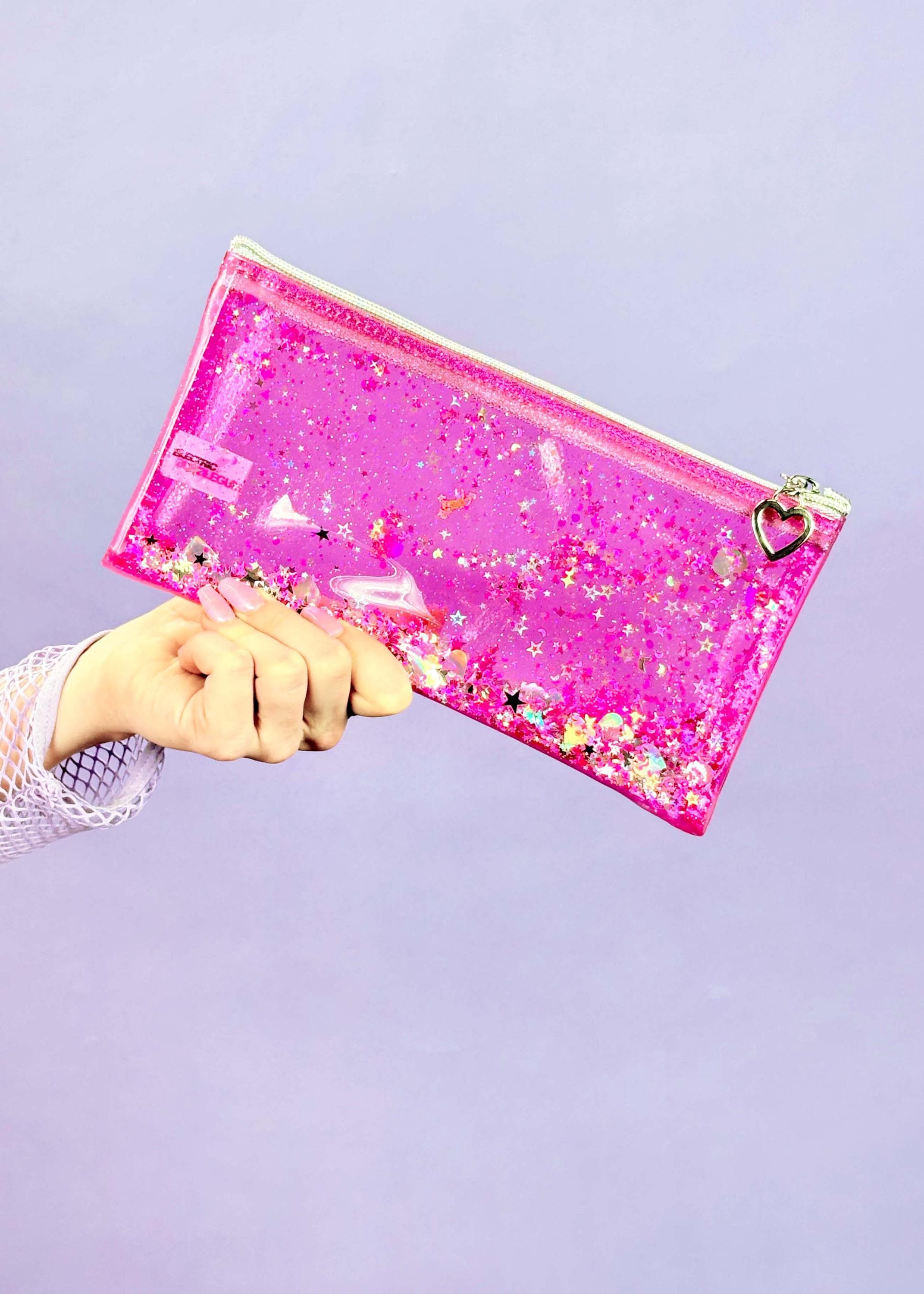 Liquid Glitter Pencil Case - Pink Unicorn - Electric Bubblegum
