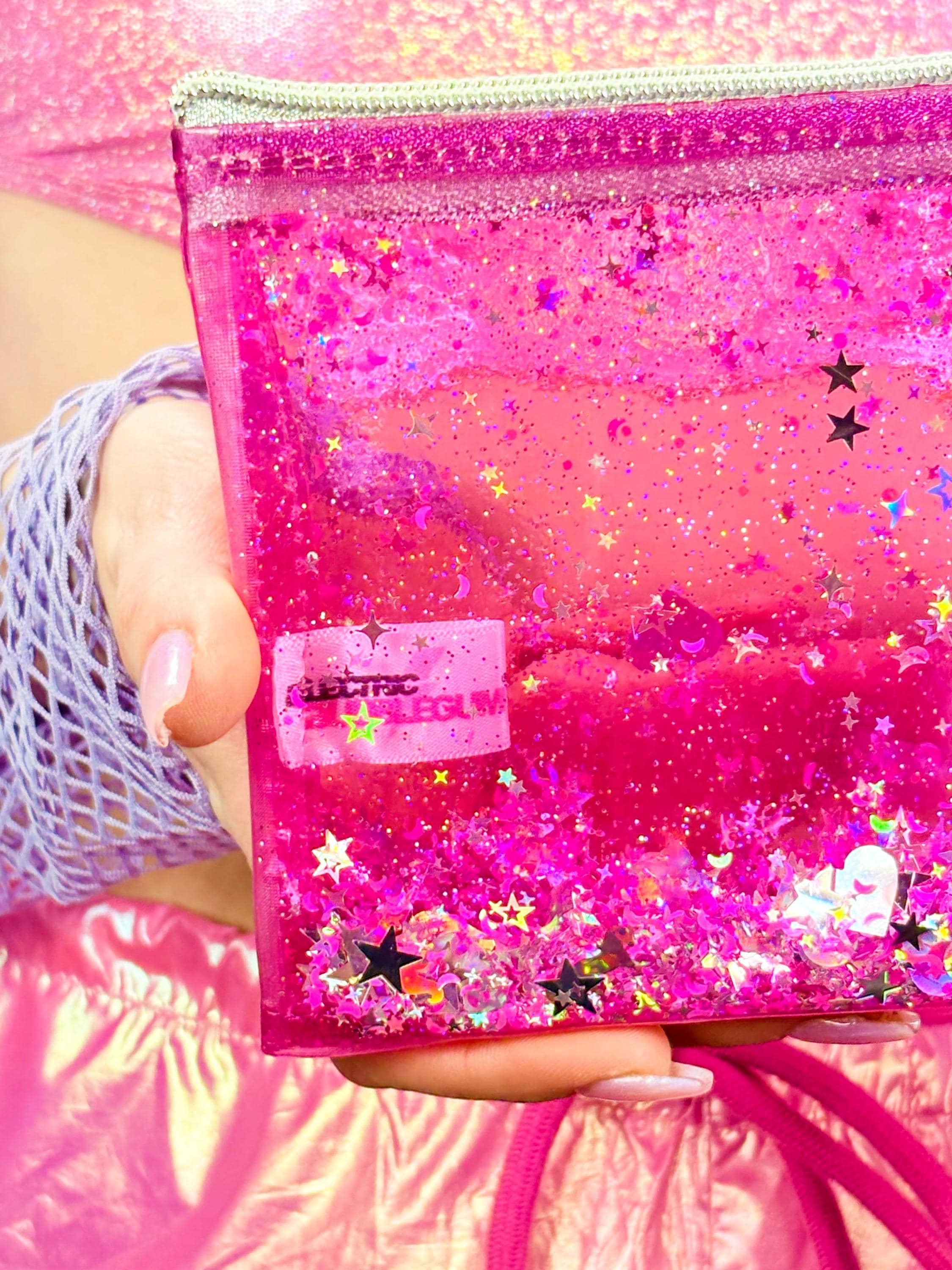 Liquid Glitter Pencil Case - Pink Unicorn - Electric Bubblegum