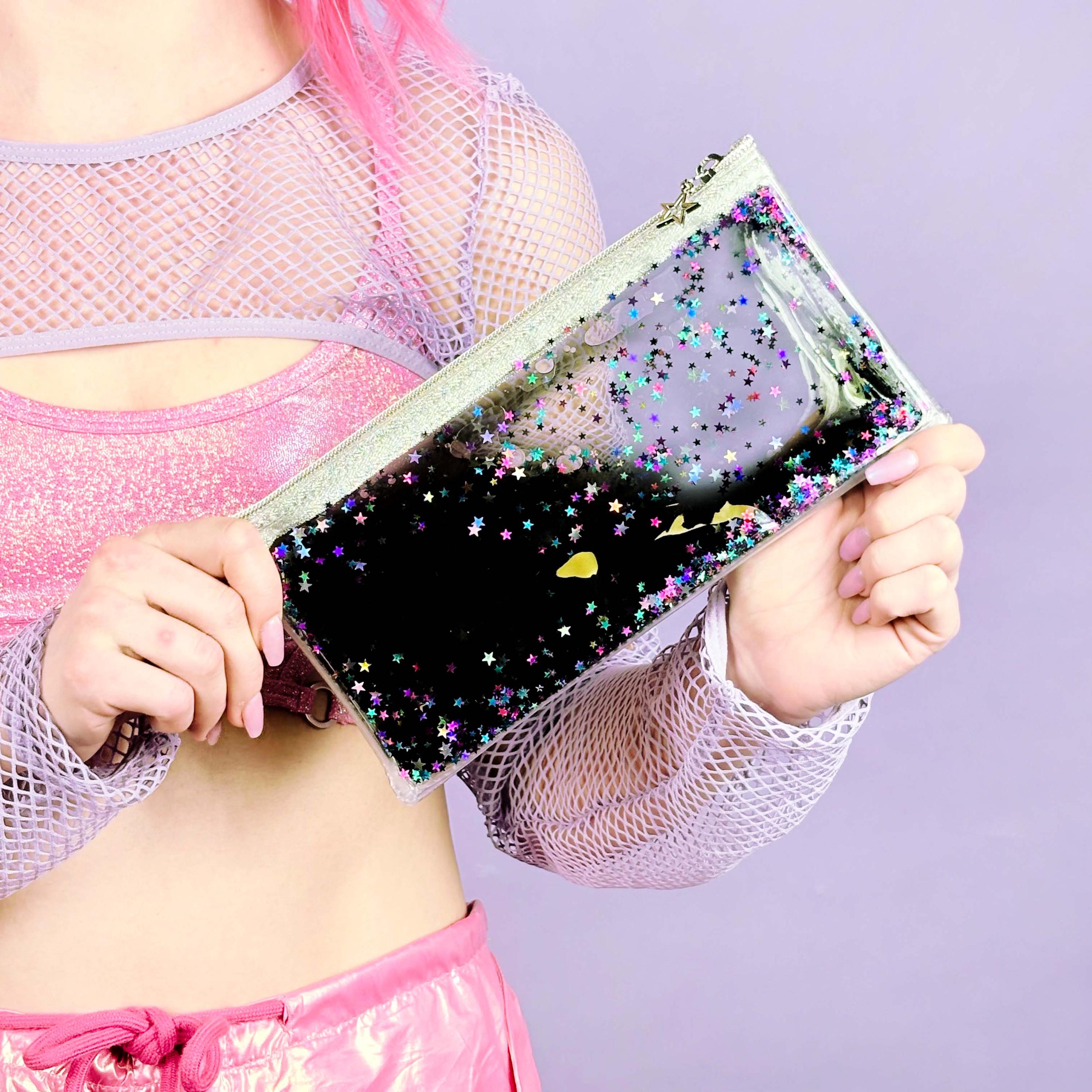 Liquid Glitter Pencil Case - Starchild - Electric Bubblegum