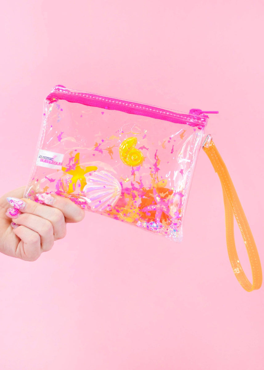 Liquid Glitter Wristlet – Malibu Mermaid - Electric Bubblegum