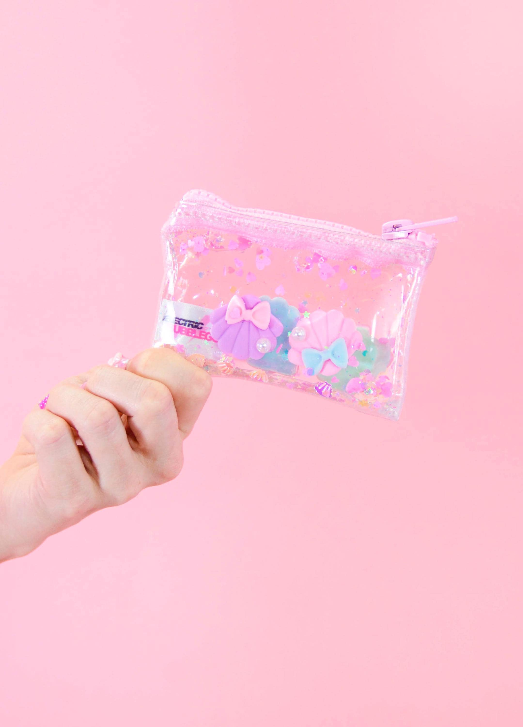 Liquid Glitter Coin Purse – Pretty in Pearls - Electric Bubblegum