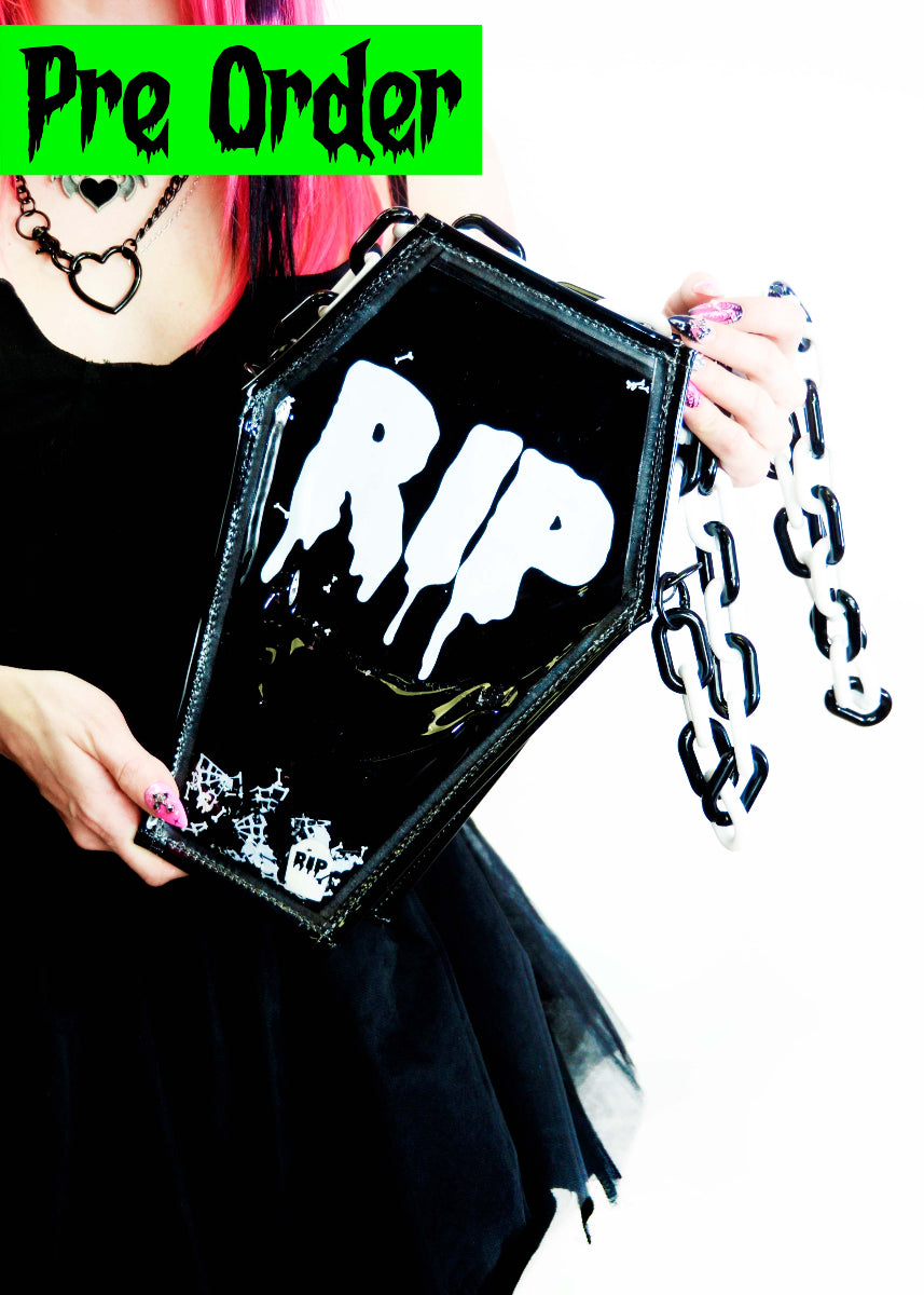 Liquid Glitter Coffin Backpack/ Crossbody - Creature of the Night - PRE ORDER