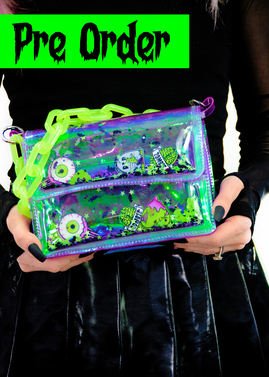 Liquid Glitter Mini Purse - Monster Mash