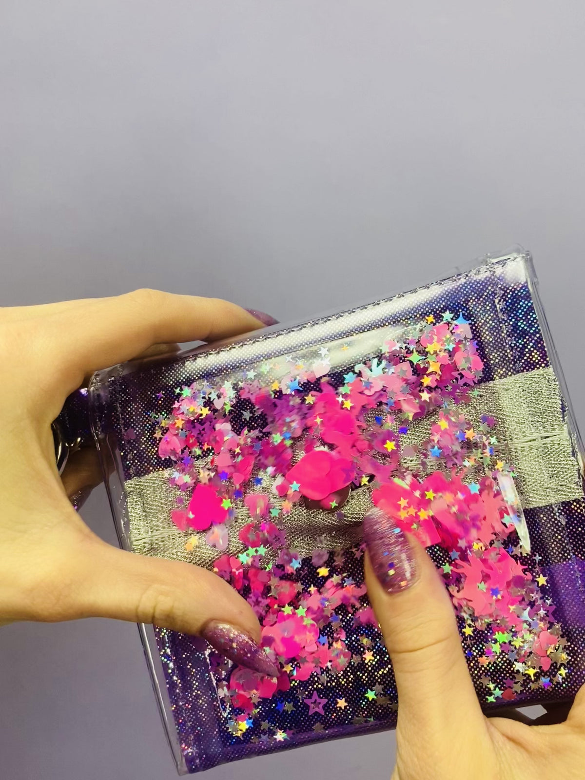 Liquid Glitter Wallet - Midnight Glam