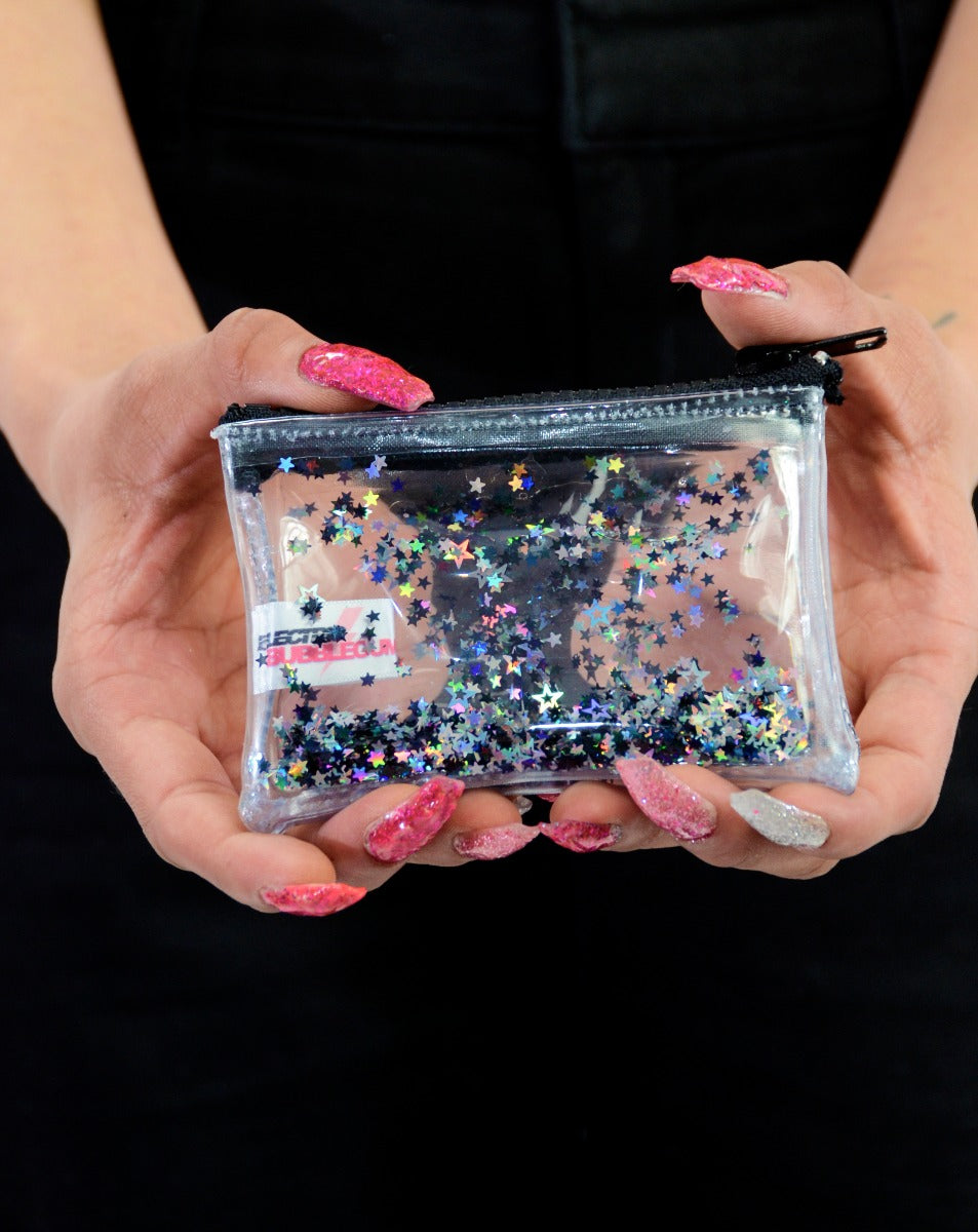 Liquid Glitter Coin Purse-Midnight Glam